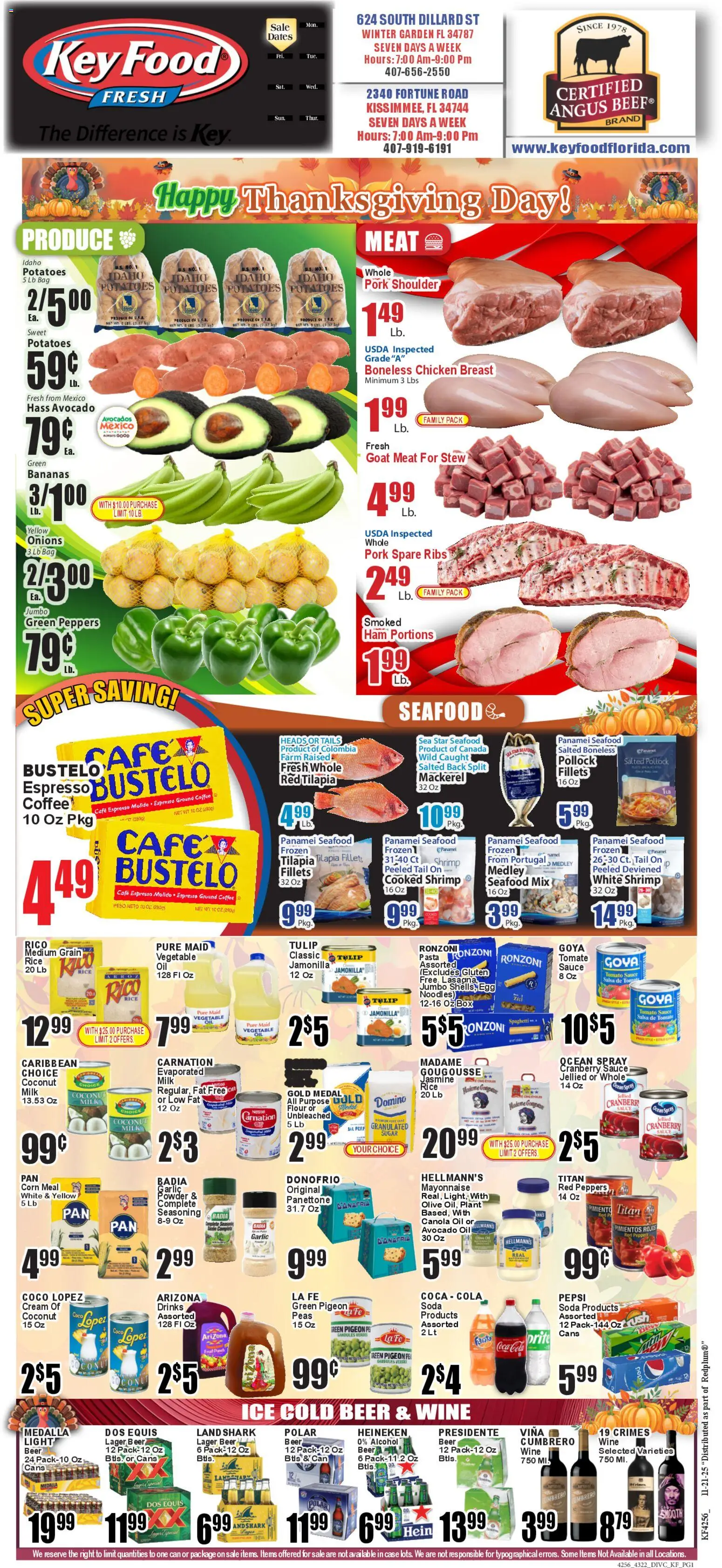 Key Food Weekly Ad - page 1- valid from 11/21/2025
