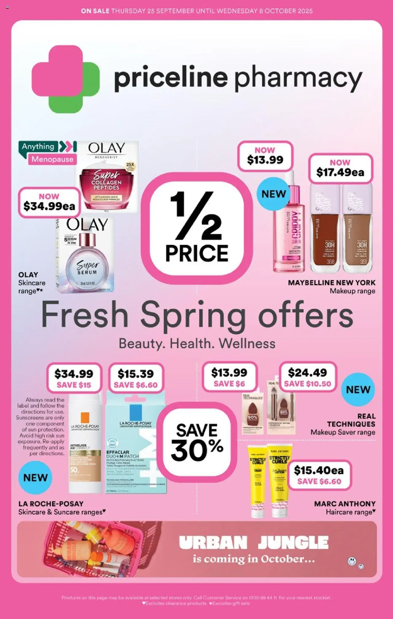 Priceline Pharmacy  Catalogue  - page 1- valid from 25/09/2025