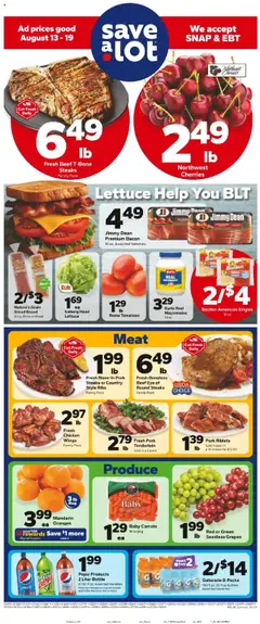 Preview Save a Lot Weekly Ad valid from 08/13/2025
