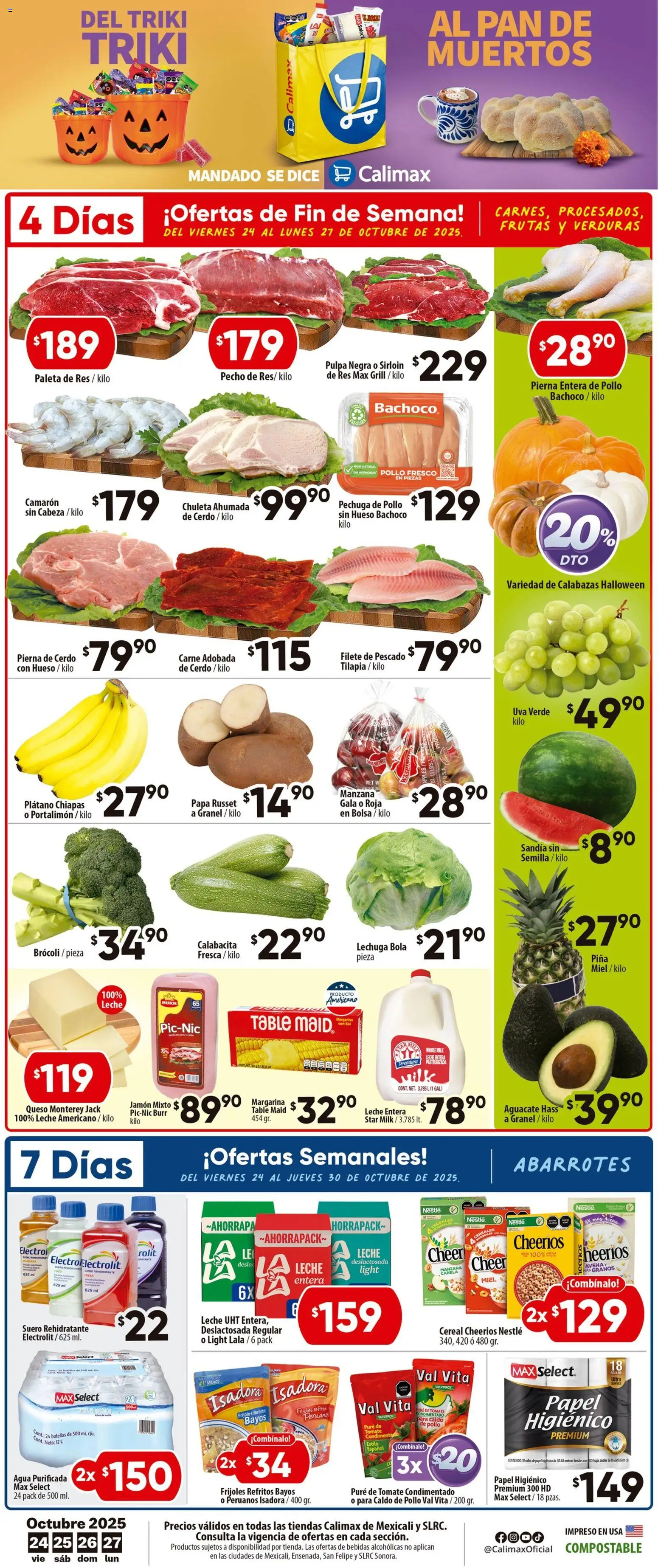 Calimax - Folleto Mexicali - página 1- válido desde 24/10/2025