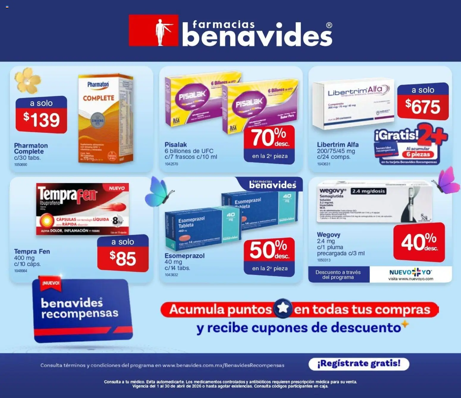 Farmacia Benavides catálogo - página 1- válido desde 01/04/2026