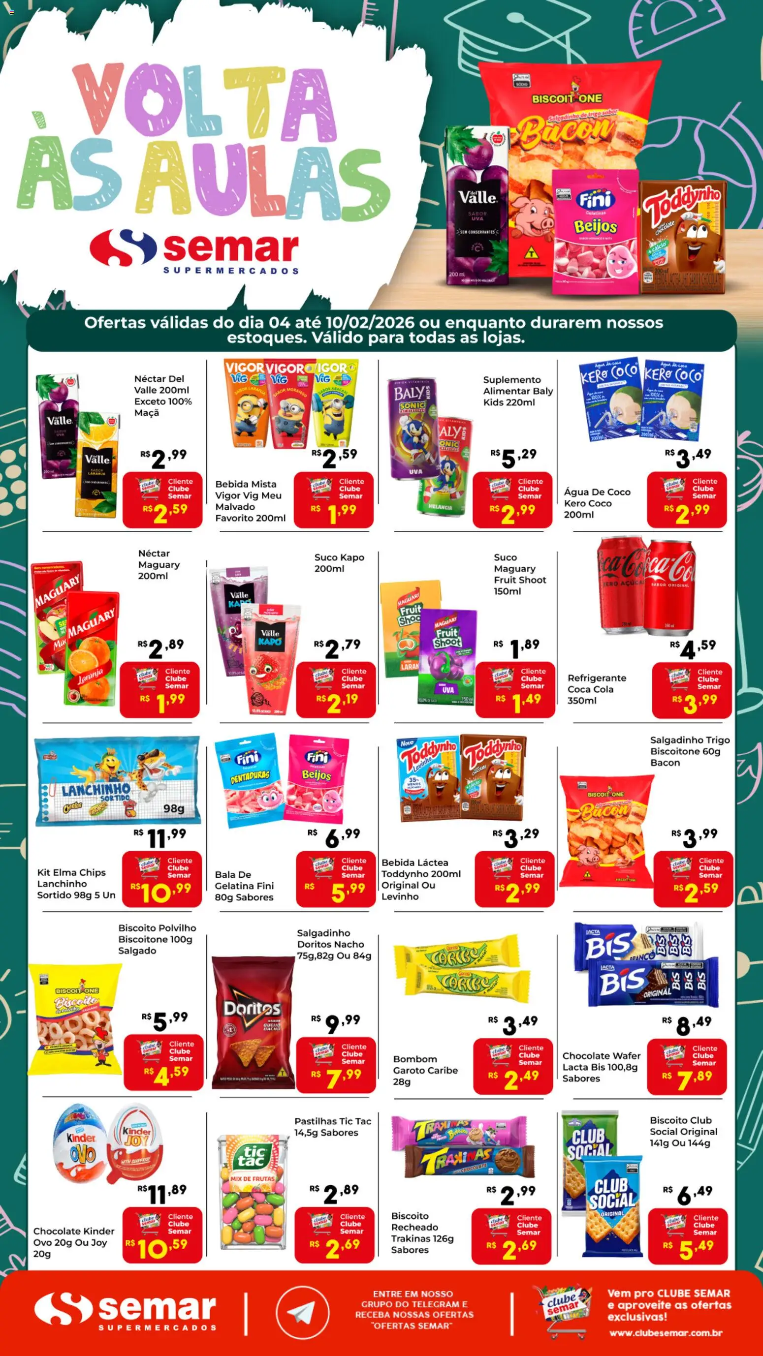 Semar Supermercado - Ofertas Voltas às Aulas II - página 1- válido a partir de 04/02/2026
