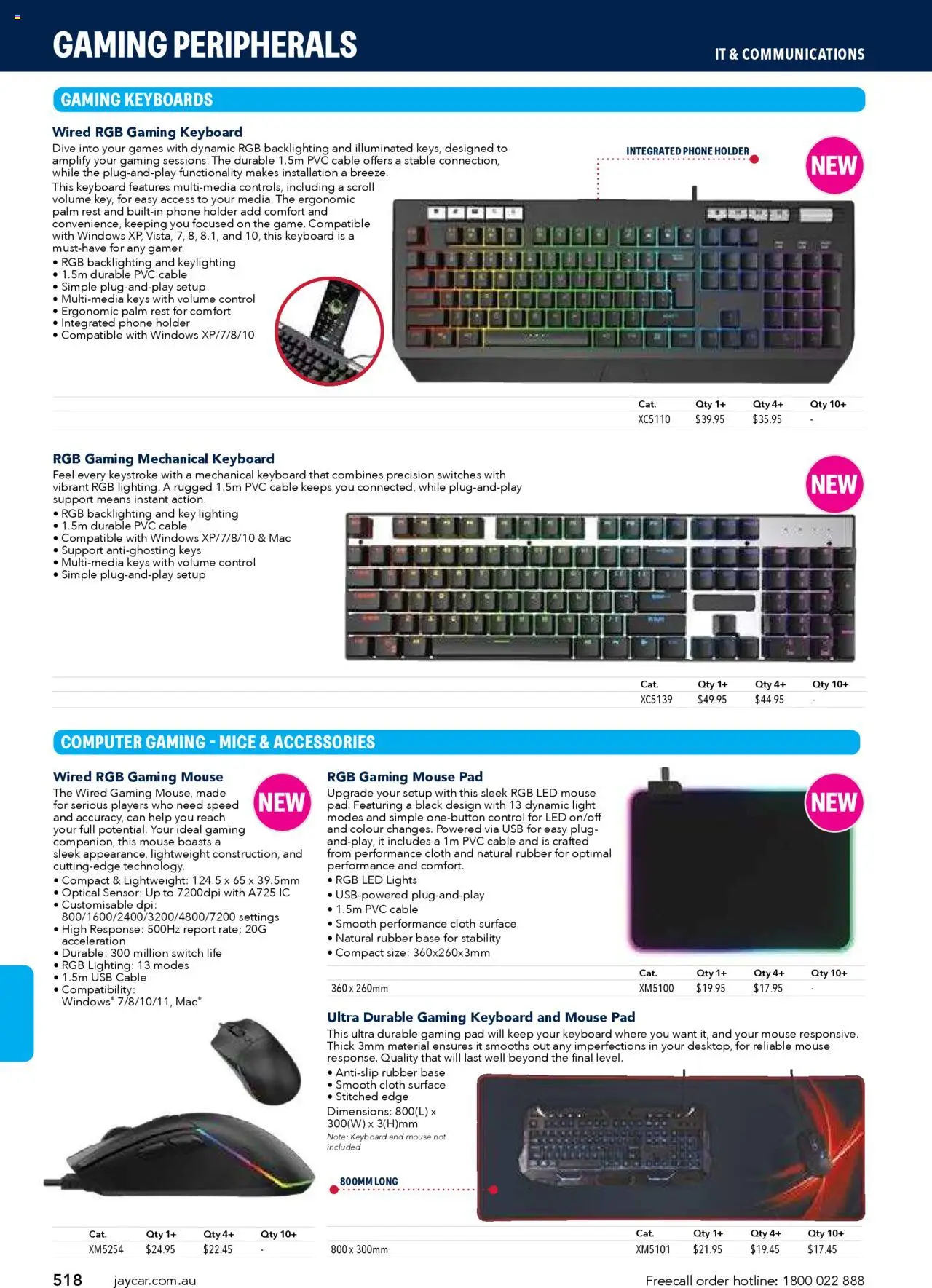 Jaycar Engineering & Scientific Catalogue 2025/2026  - page 518- valid from 09/07/2025