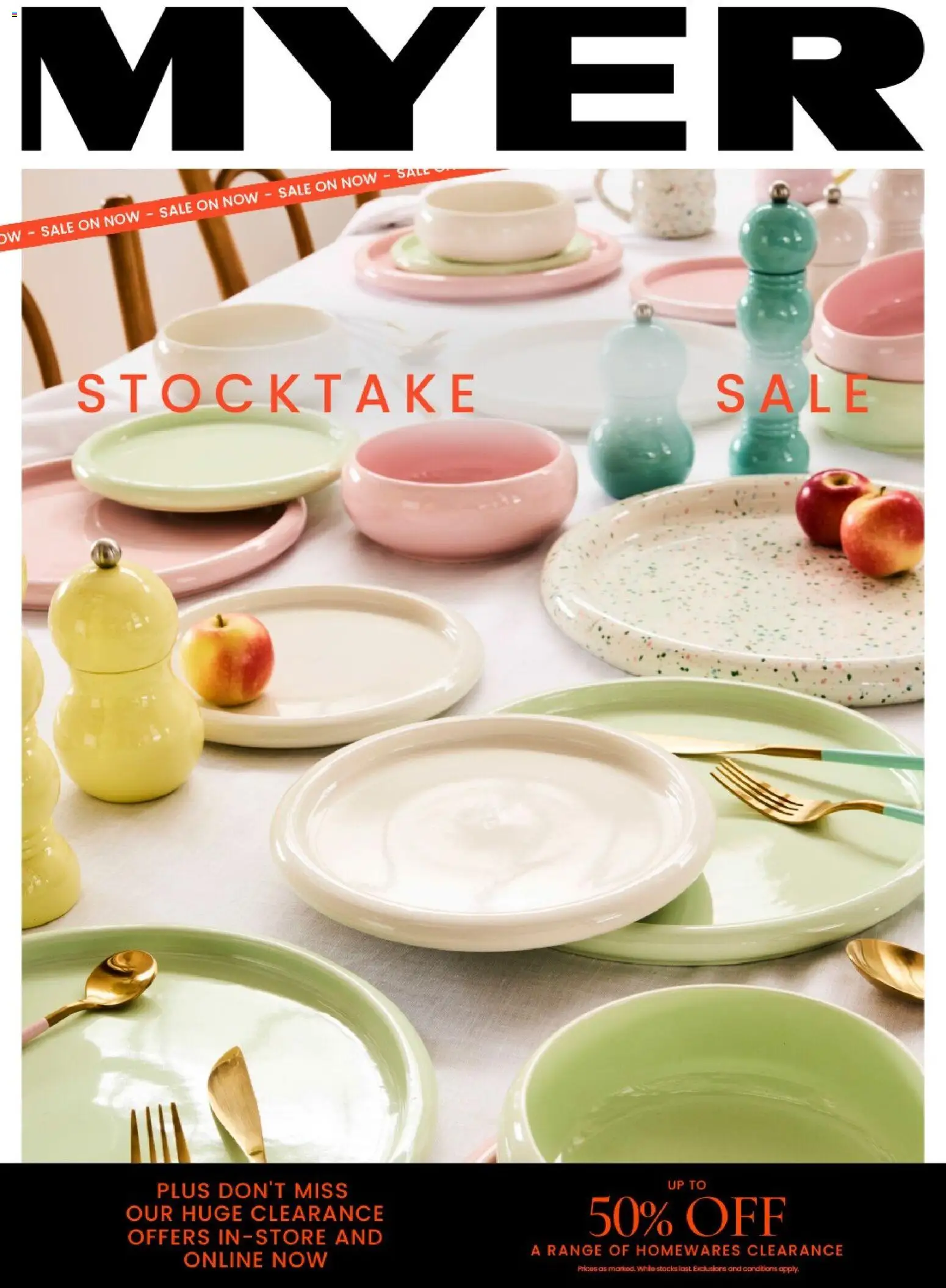 Myer Catalogue Stocktake Sale - page 1- valid from 26/12/2025
