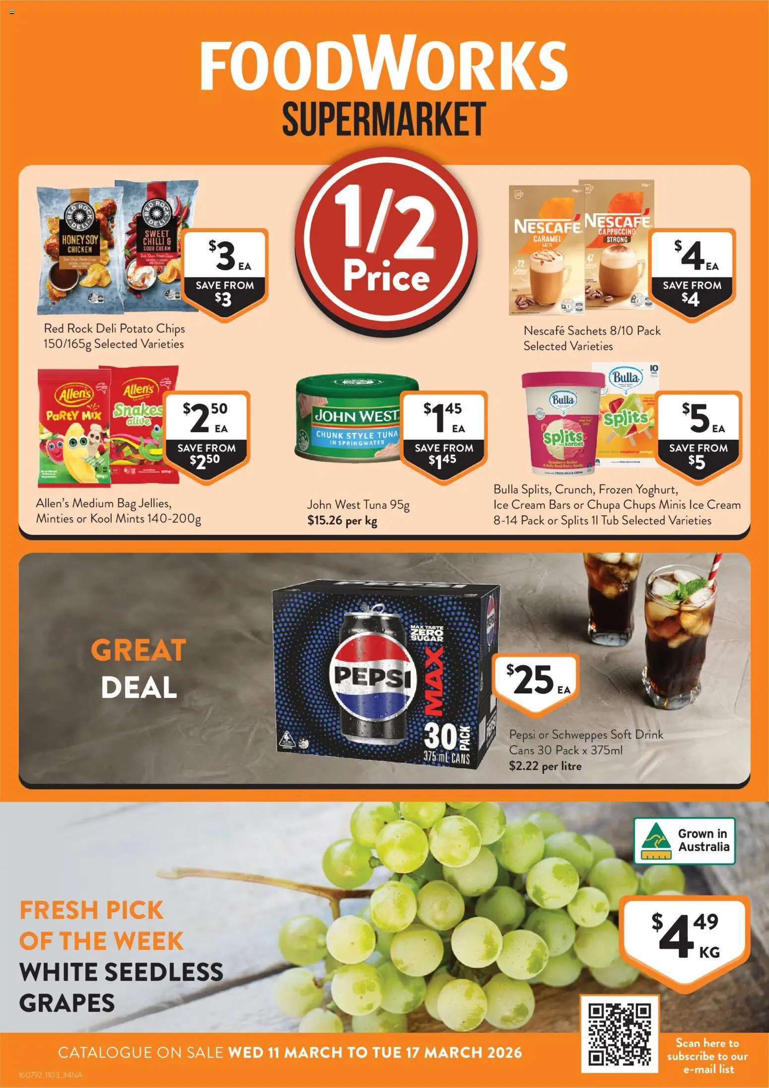 Foodworks catalogue  - page 1- valid from 11/03/2026