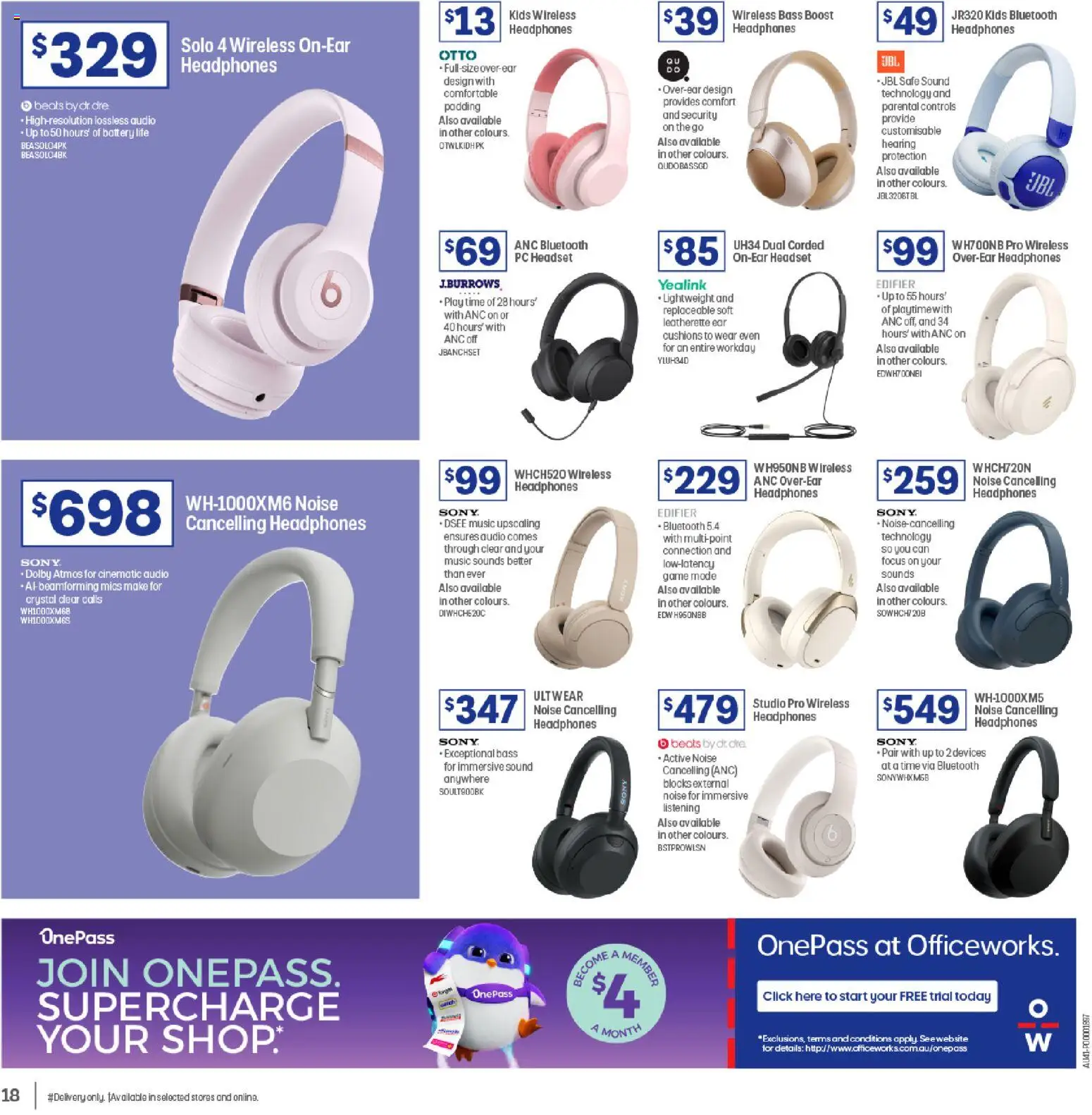 Officeworks catalogue  - page 18- valid from 31/03/2026