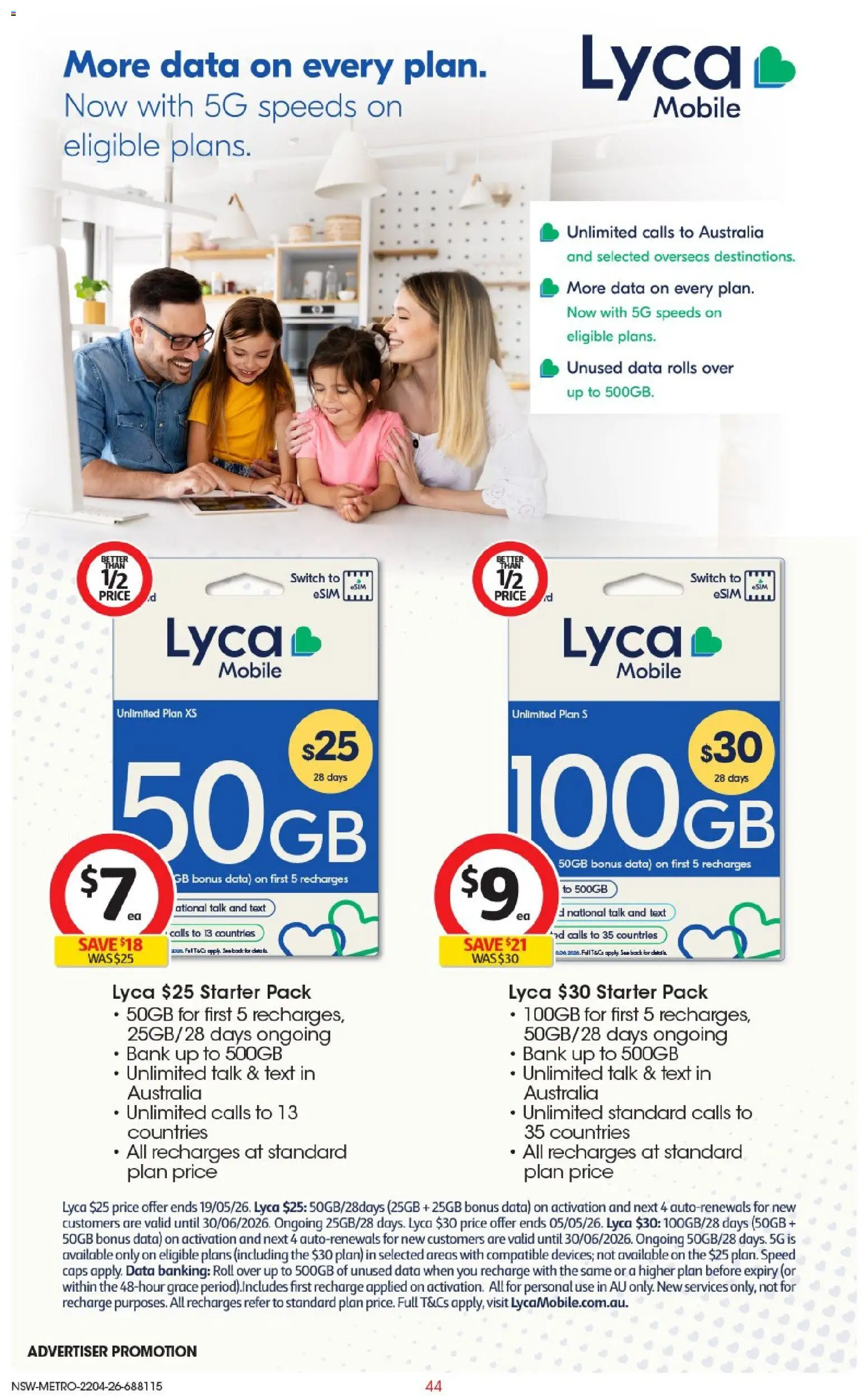 Coles catalogue  - page 44- valid from 22/04/2026