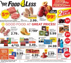 Preview Food 4 Less Weekly Ad valid from 07/30/2025