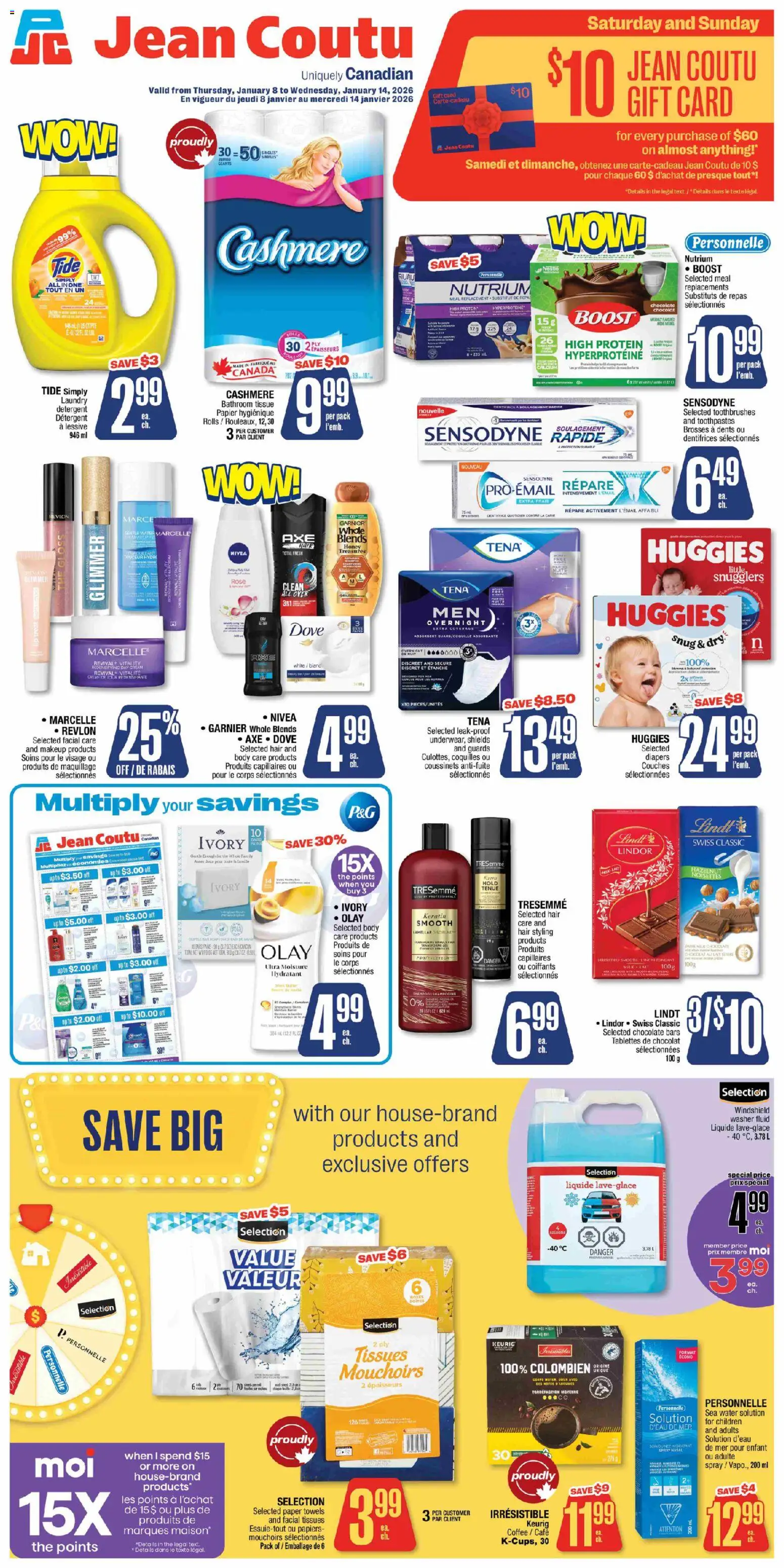 Jean Coutu weekly flyer - page 1- valid from Jan 8, 2026