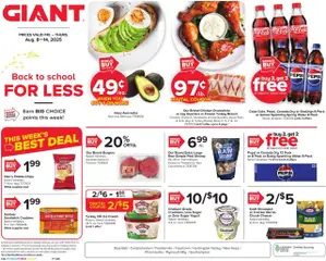 Preview Giant Weekly Ad valid from 08/08/2025