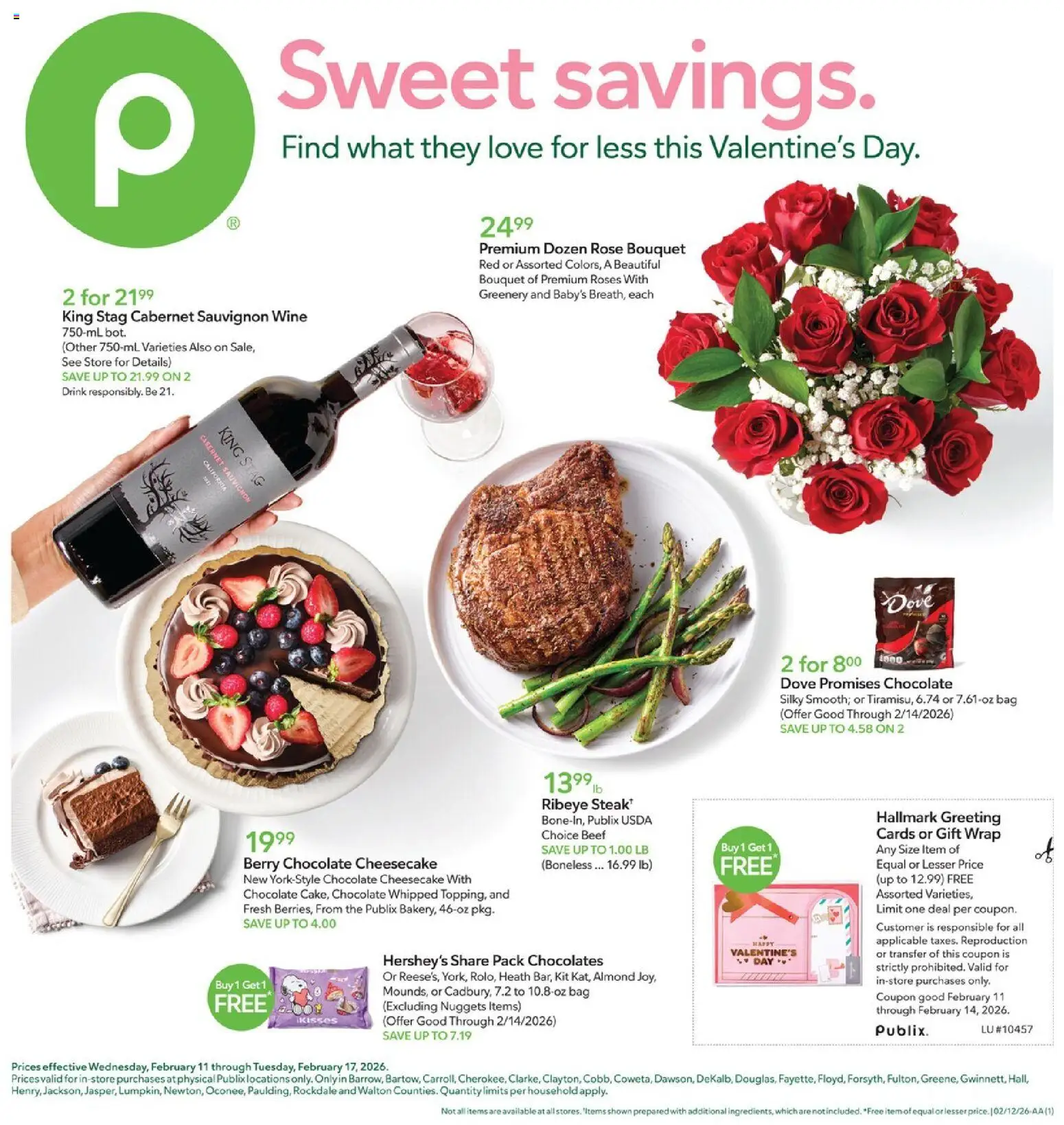 Publix Weekly Ad - page 1- valid from 02/11/2026