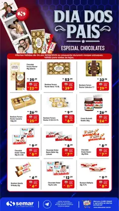 Pré-visualização Semar Supermercado - Ofertas Especial Chocolates válida a partir de 04/08/2025