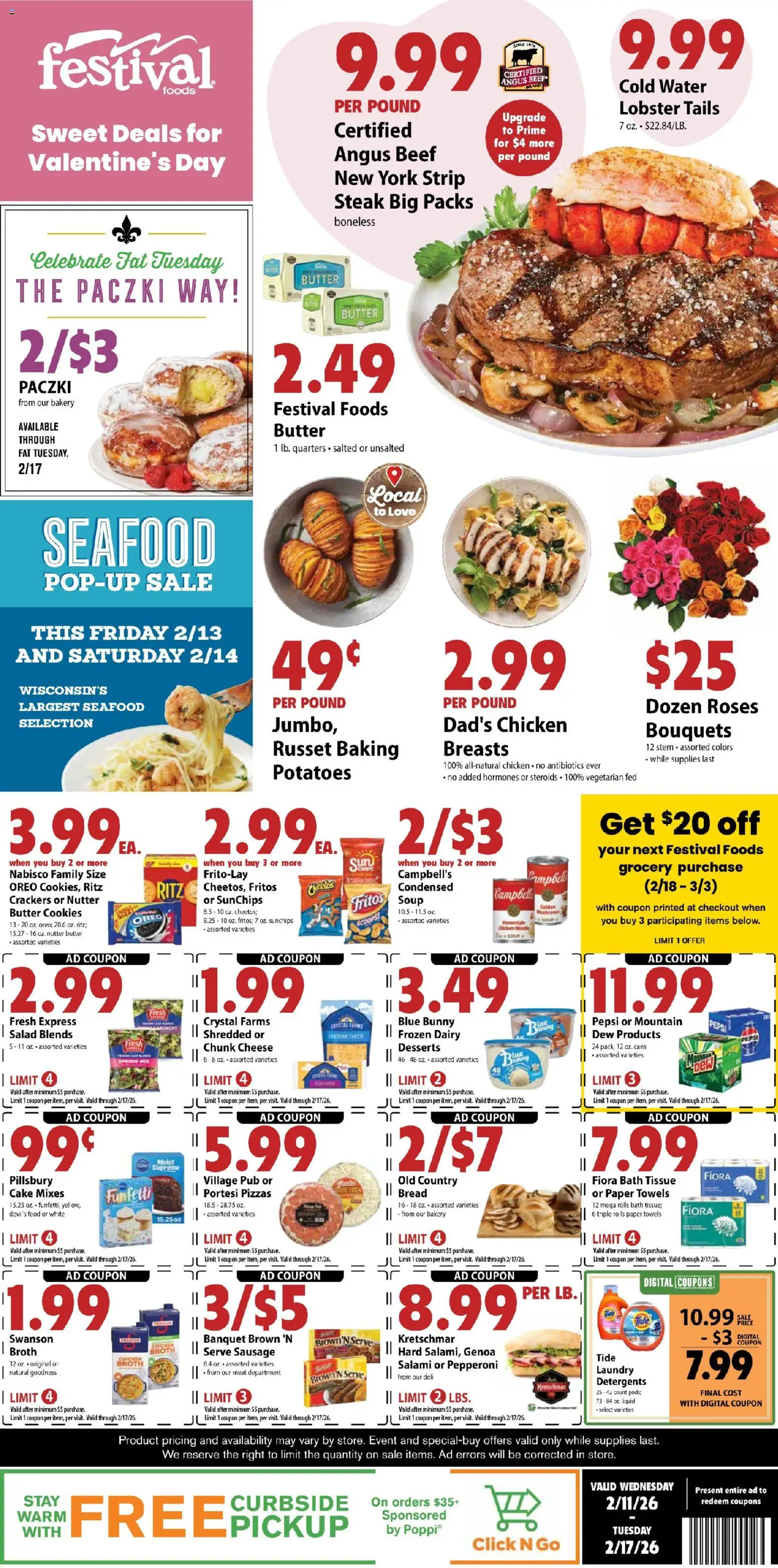 Festival Foods Weekly Ad - page 1- valid from 02/11/2026