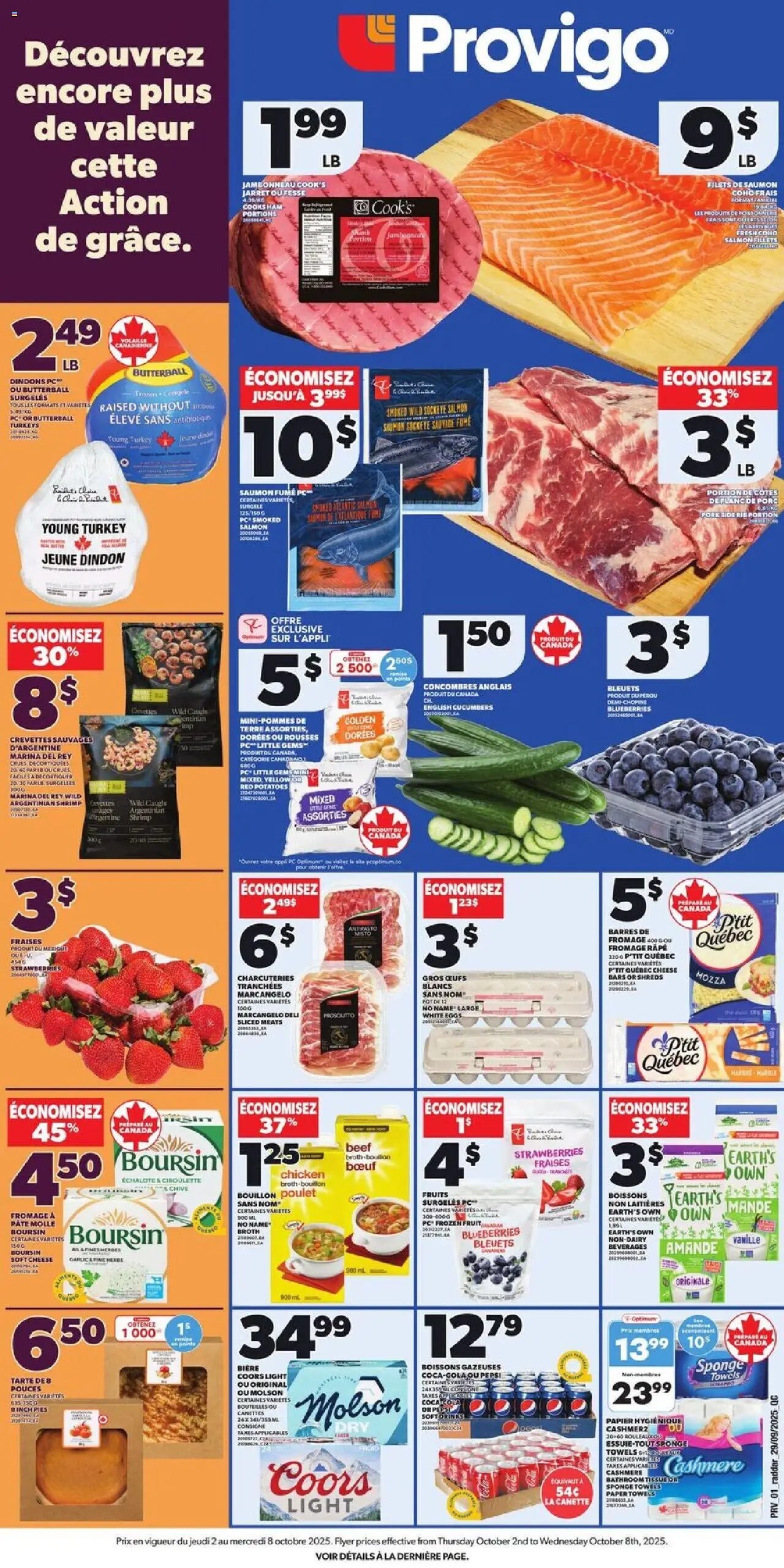 Provigo weekly flyer / circulaire - page 1- valid from Oct 2, 2025