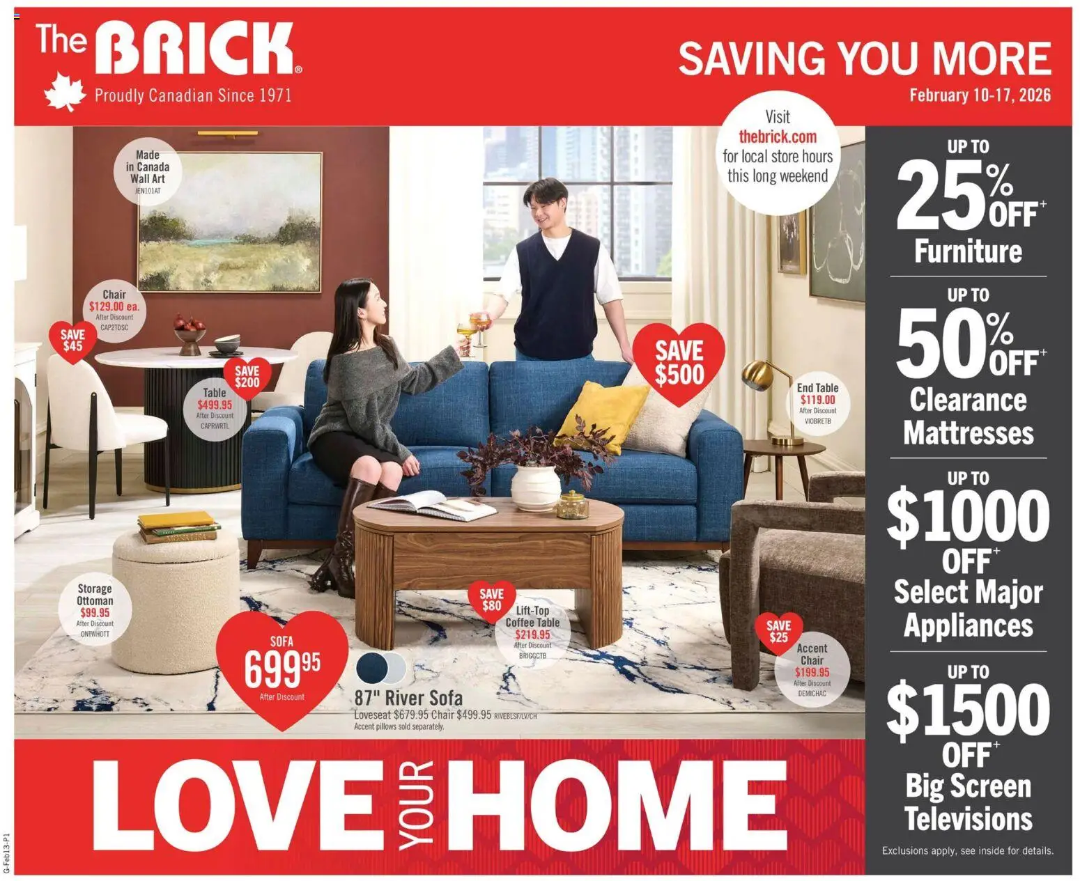 The Brick weekly flyer / circulaire - page 1- valid from Feb 10, 2026