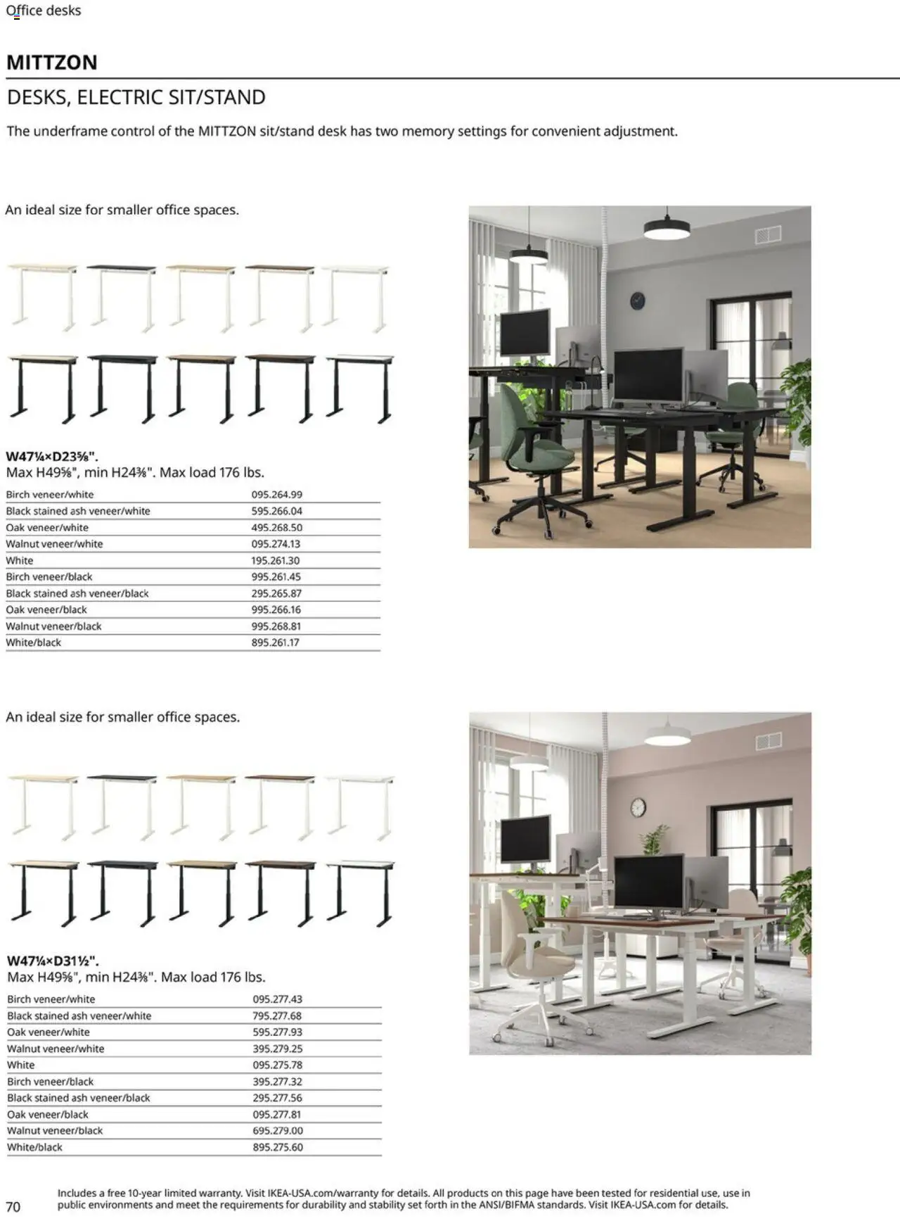 IKEA Office Brochure 2025 - page 70- valid from 03/01/2025