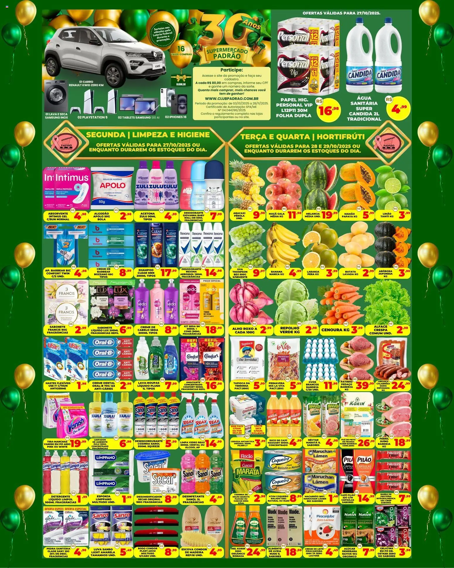 Supermercado Padrão - Ofertas da semana  - página 1- válido a partir de 27/10/2025
