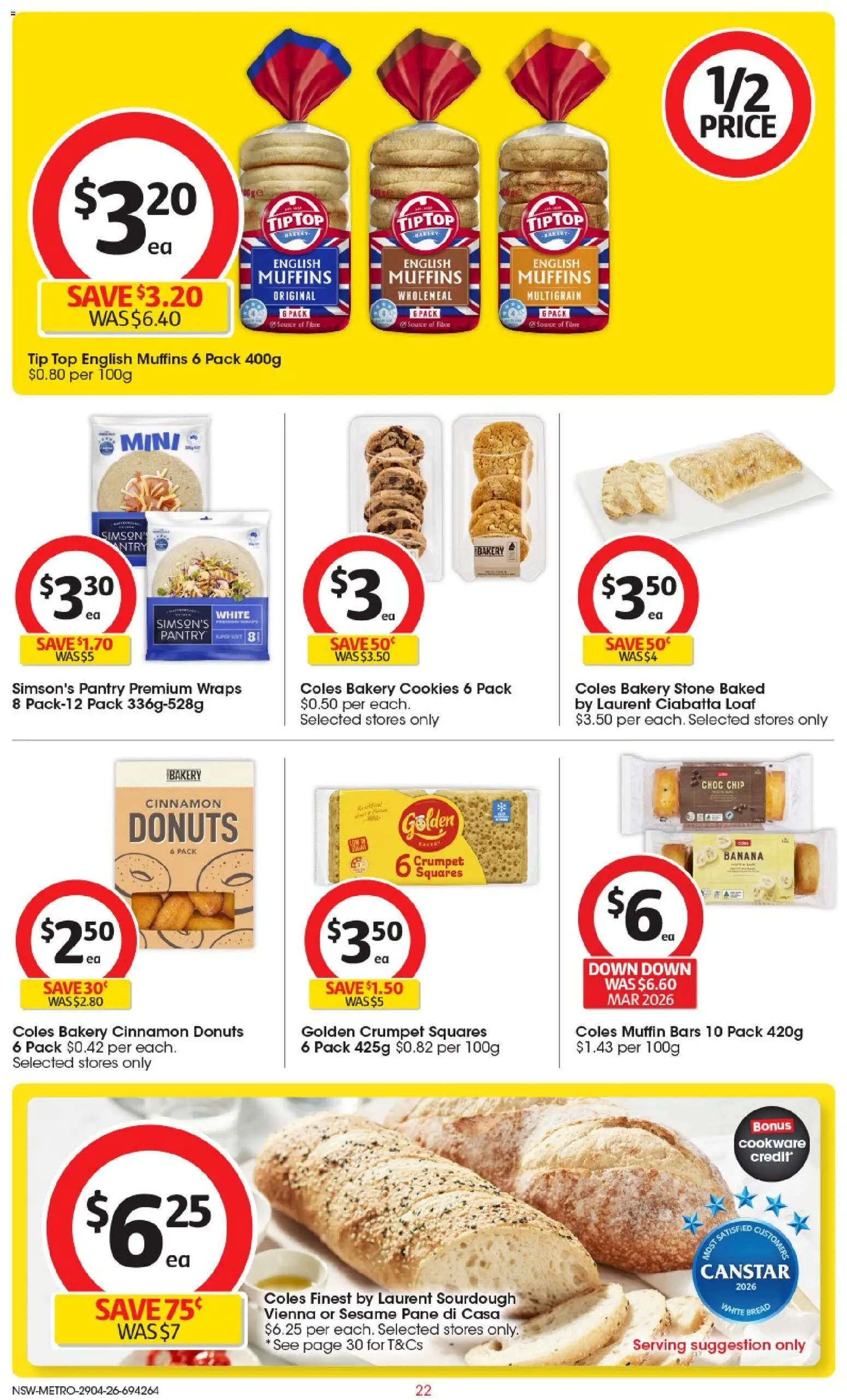 Coles catalogue  - page 22- valid from 29/04/2026