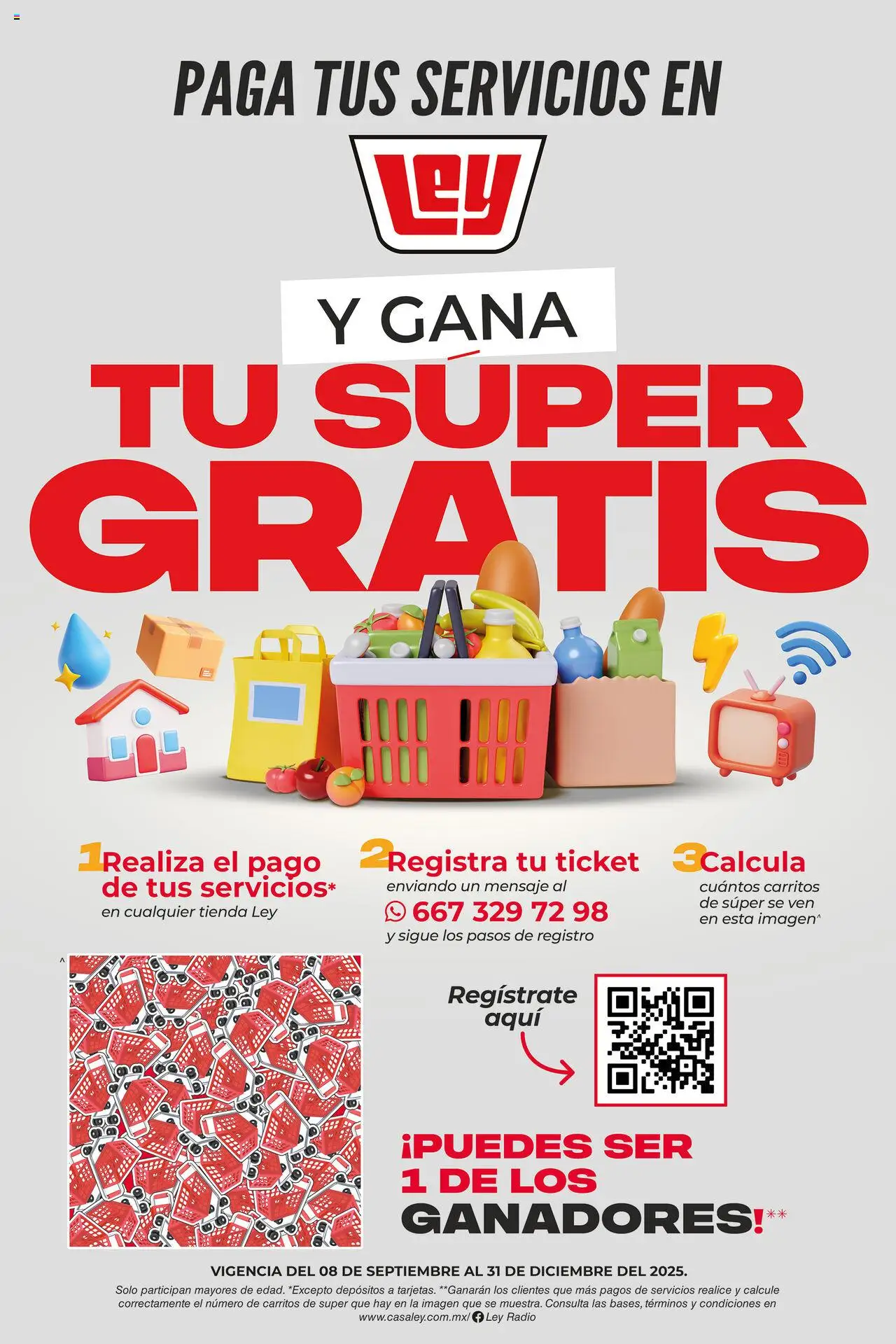 Casa Ley - Folleto - Paga tus servicios y gana super gratis - página 1- válido desde 08/09/2025