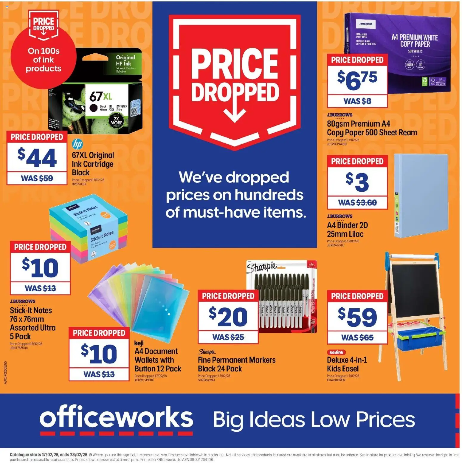 Officeworks Catalogue  - page 1- valid from 17/02/2026