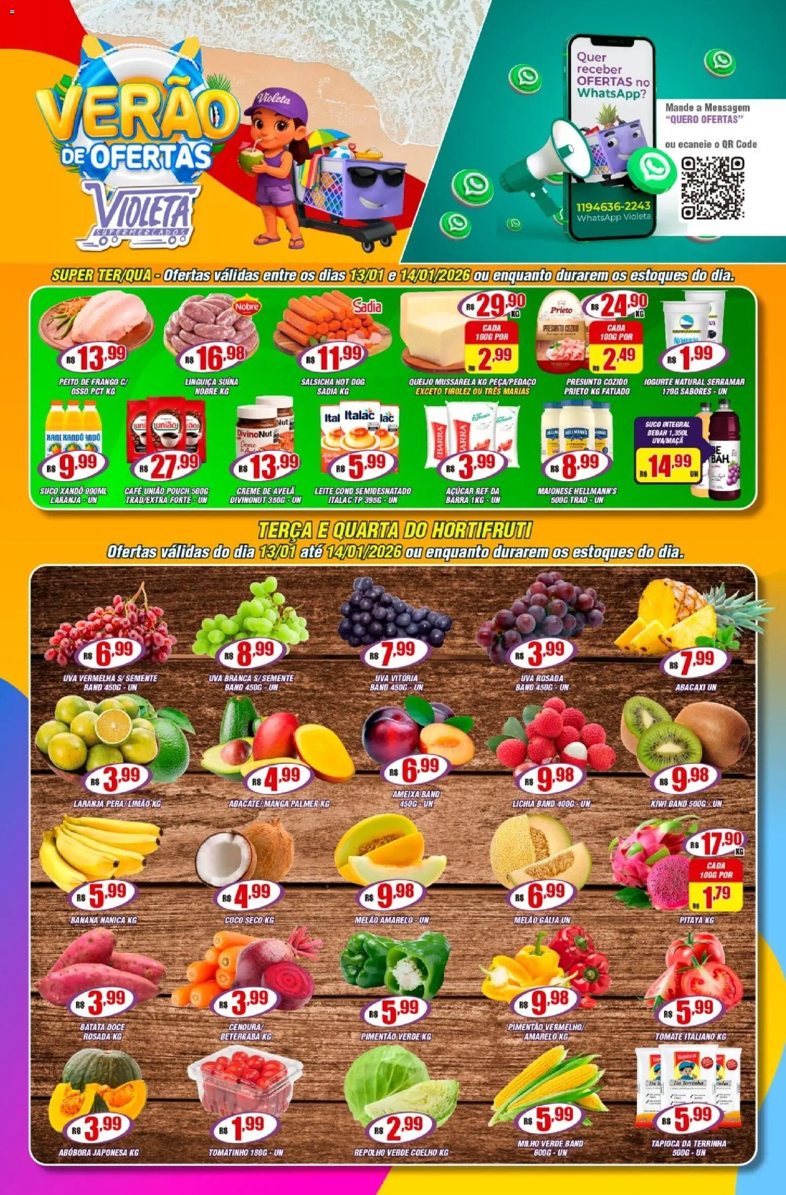 Violeta Supermercados - Ofertas da semana - página 1- válido a partir de 13/01/2026
