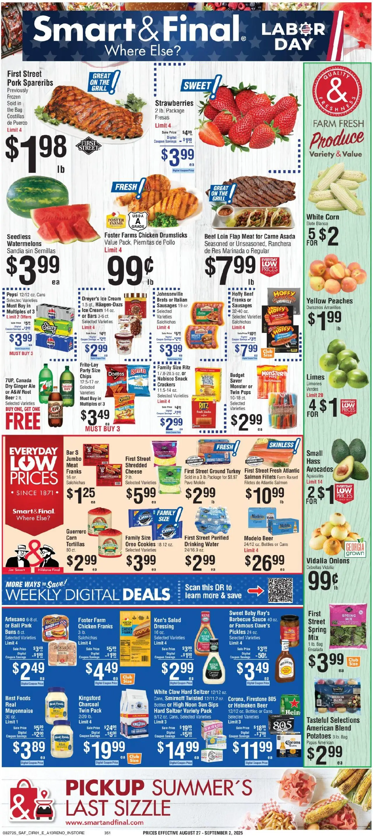 Smart & Final Weekly Ad - page 1- valid from 08/27/2025