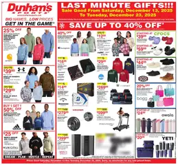 Preview Dunham's Sports Weekly Ad valid from 12/13/2025