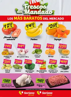 Soriana - Frescos del Mandado Mercado: Ver, Tab, Chis, Camp, Yuc y Q. Roo válido desde 28/10/2025