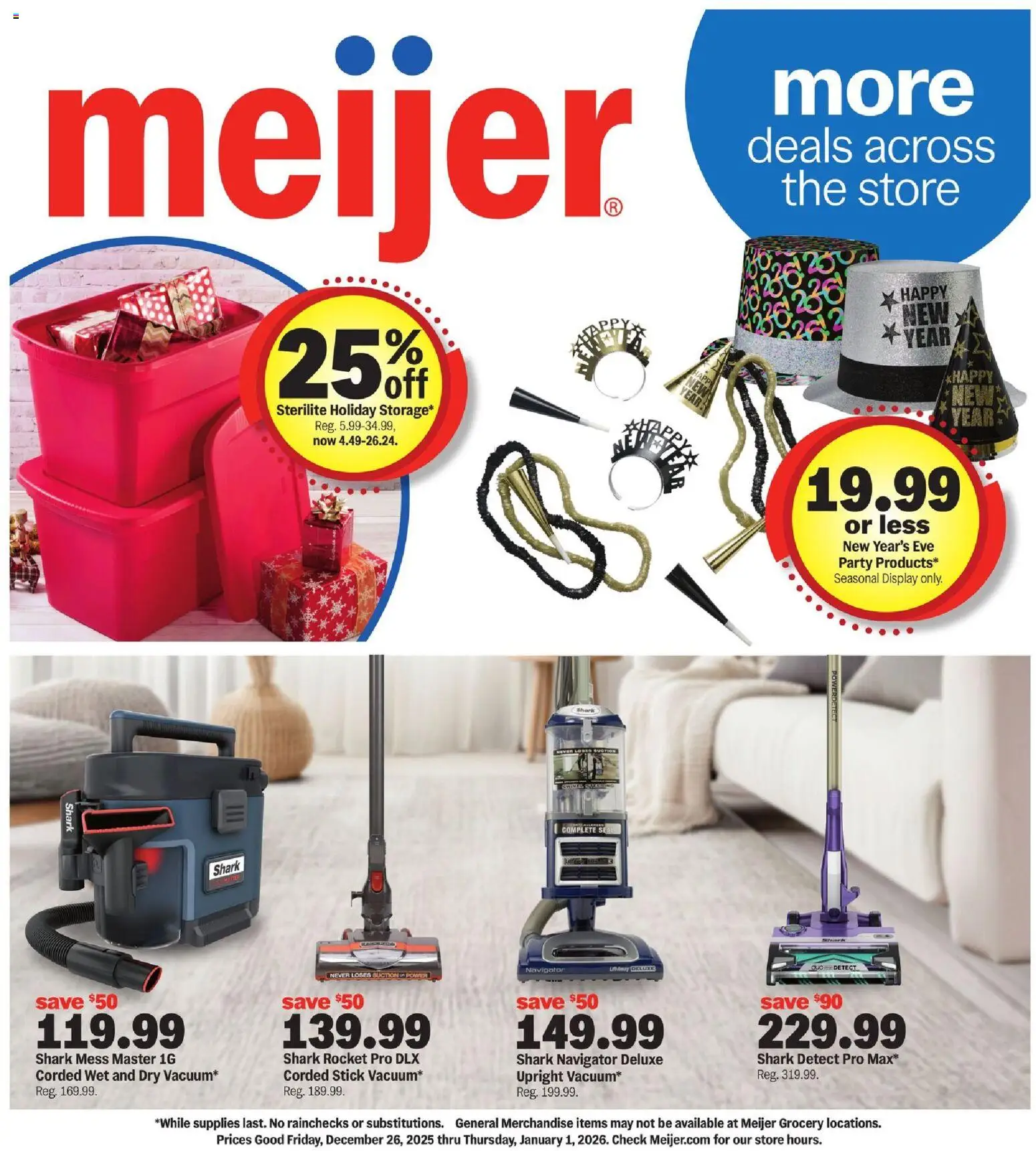 Meijer More Deals Across the Store - page 1- valid from 12/26/2025