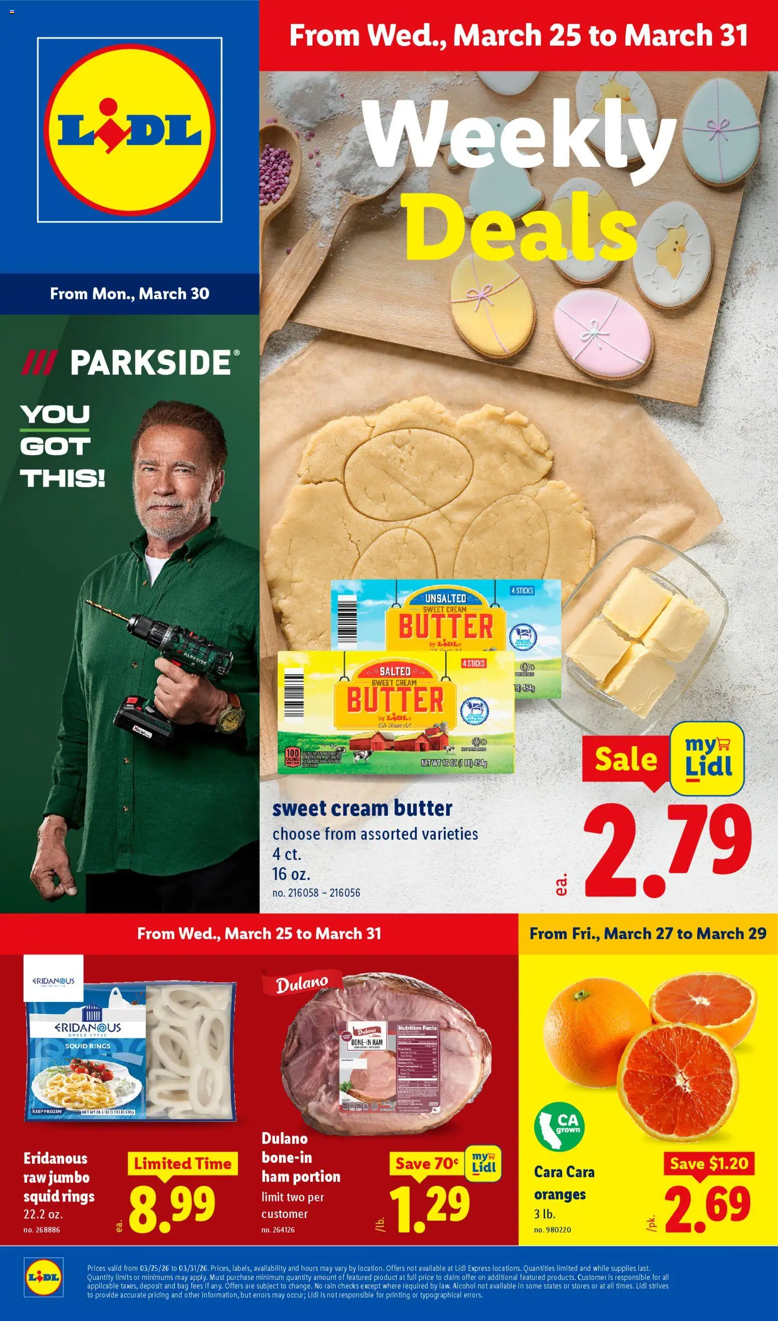 Lidl Weekly Ad - page 1- valid from 03/25/2026