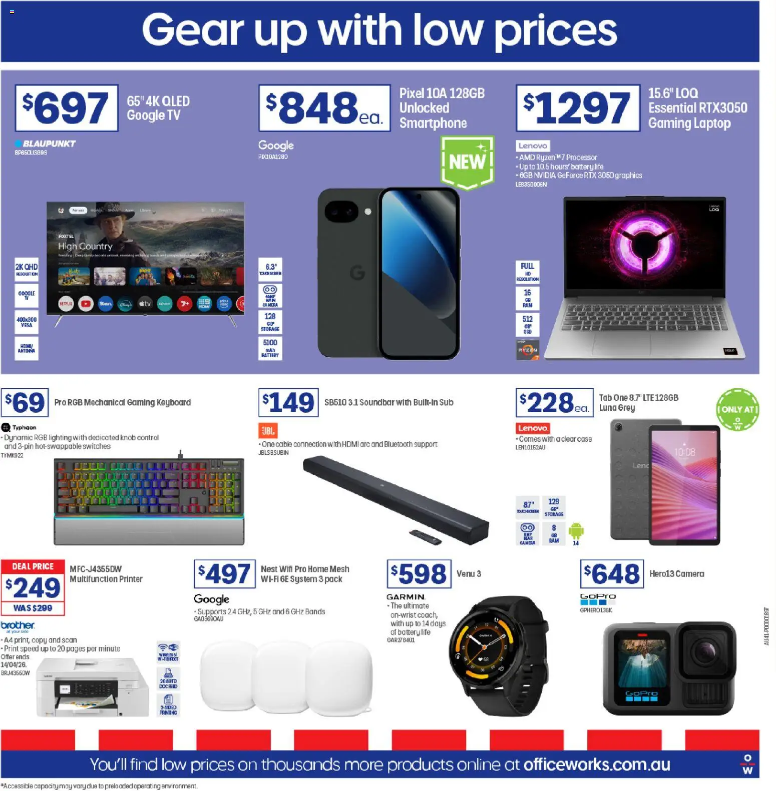 Officeworks catalogue  - page 20- valid from 31/03/2026