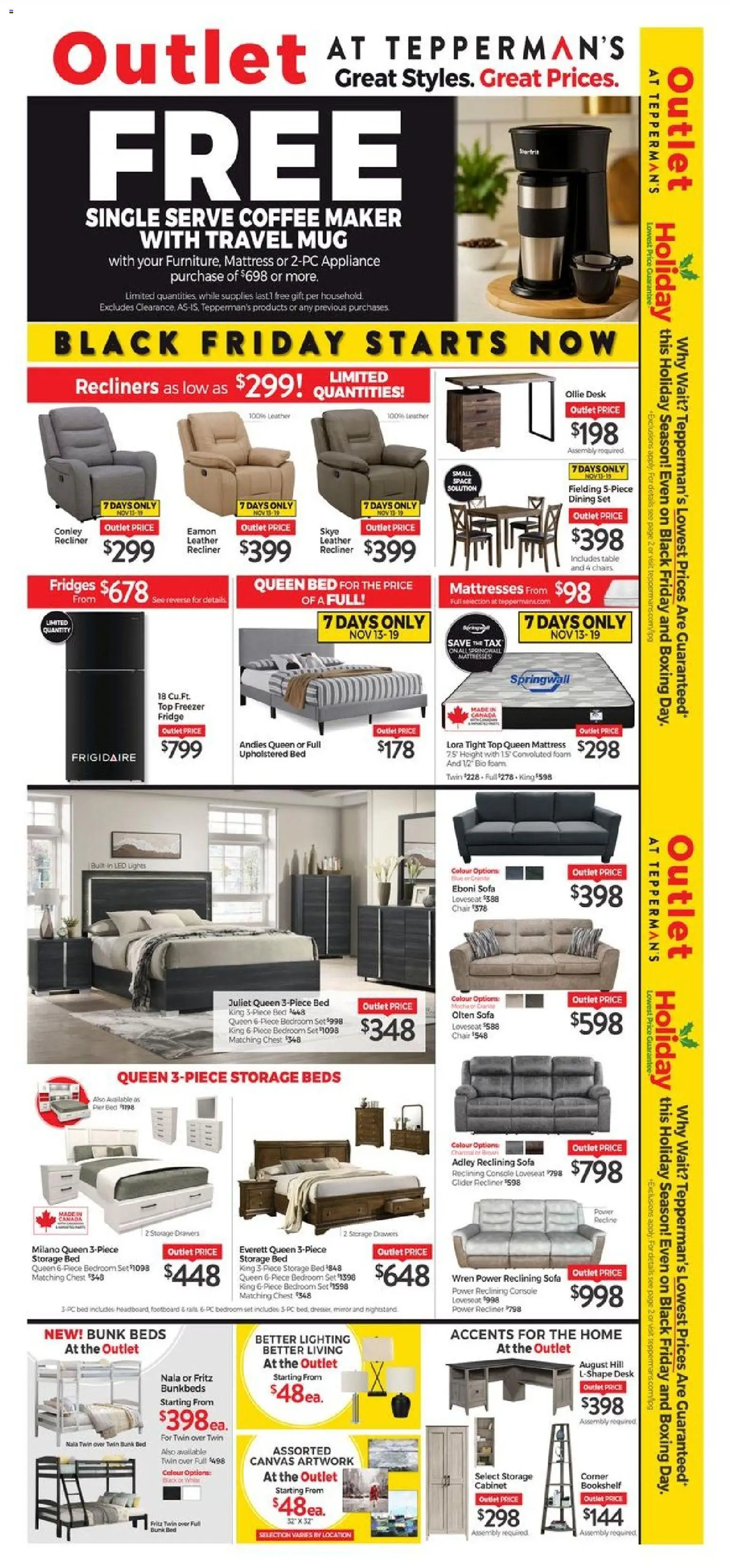 Tepperman's Black Friday - Outlet - page 1- valid from Nov 13, 2025