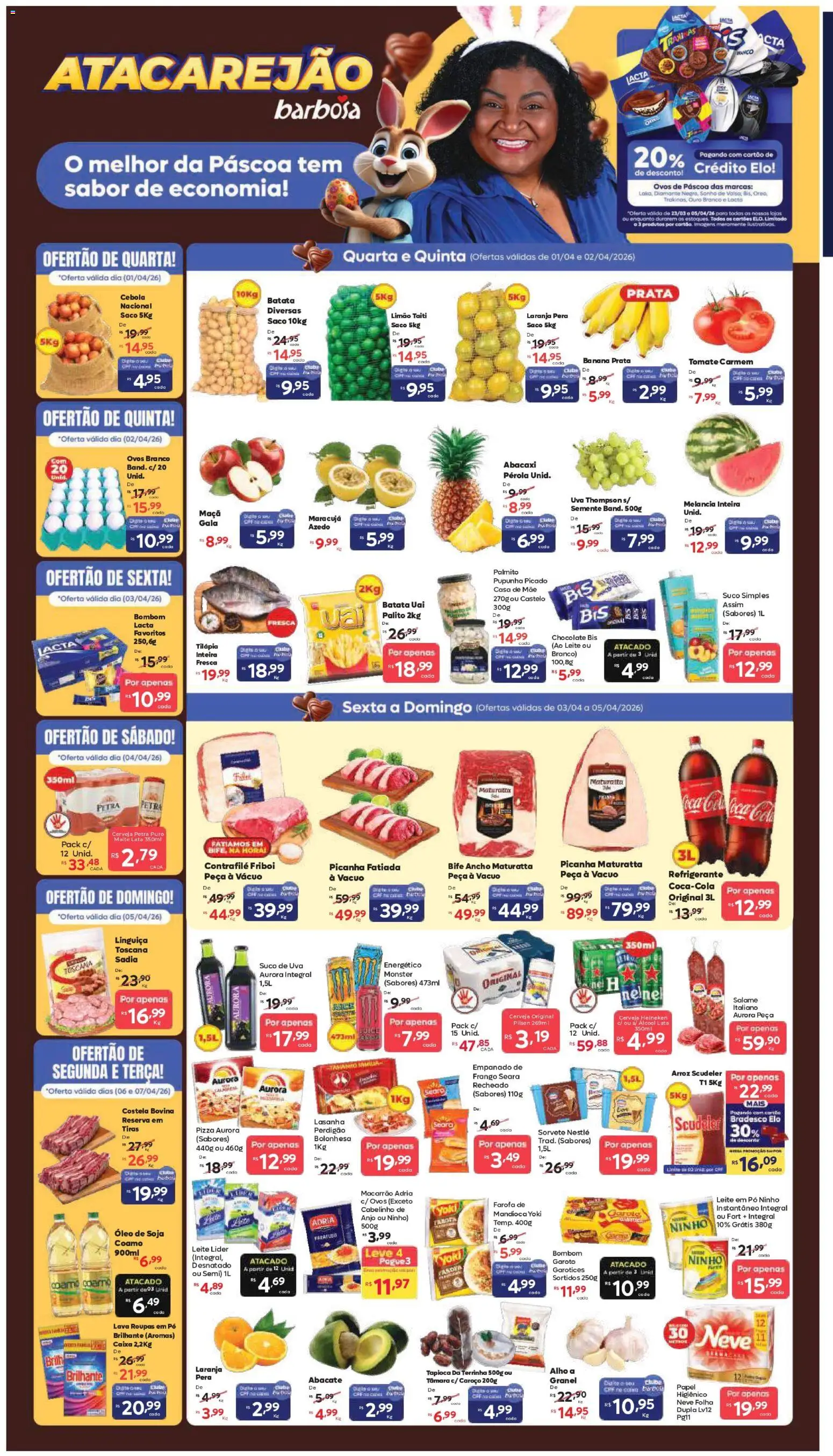 Barbosa Supermercados - Ofertas da semana - página 1- válido a partir de 01/04/2026
