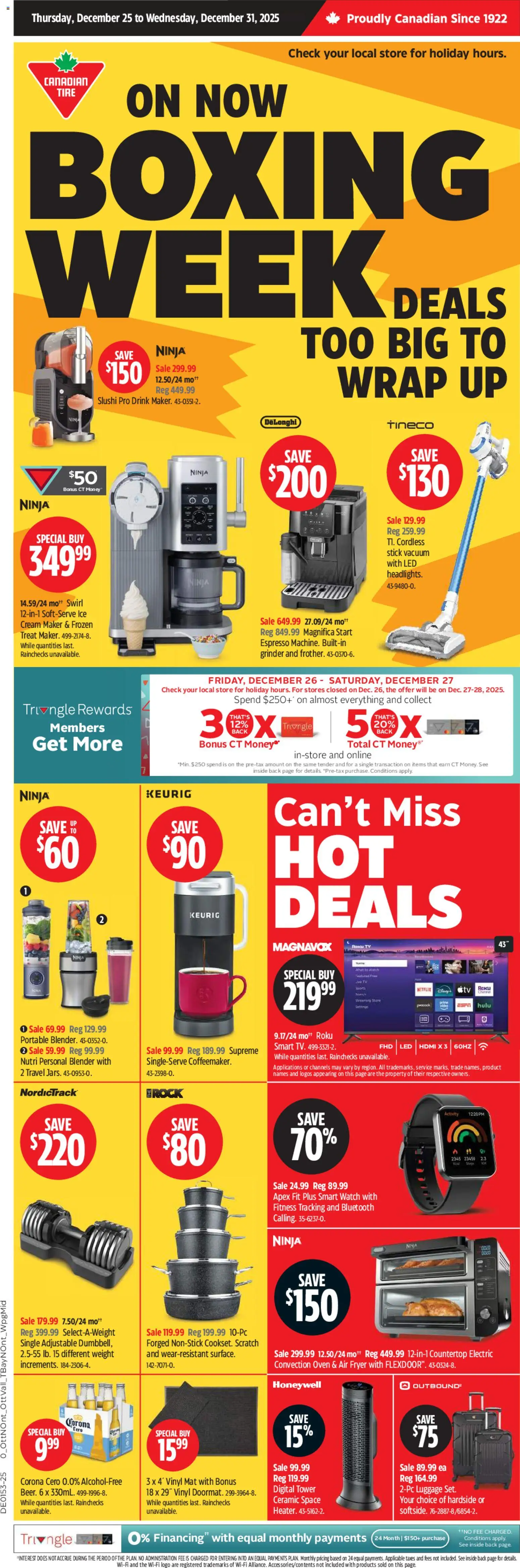 Canadian Tire weekly flyer - page 1- valid from Dec 25, 2025
