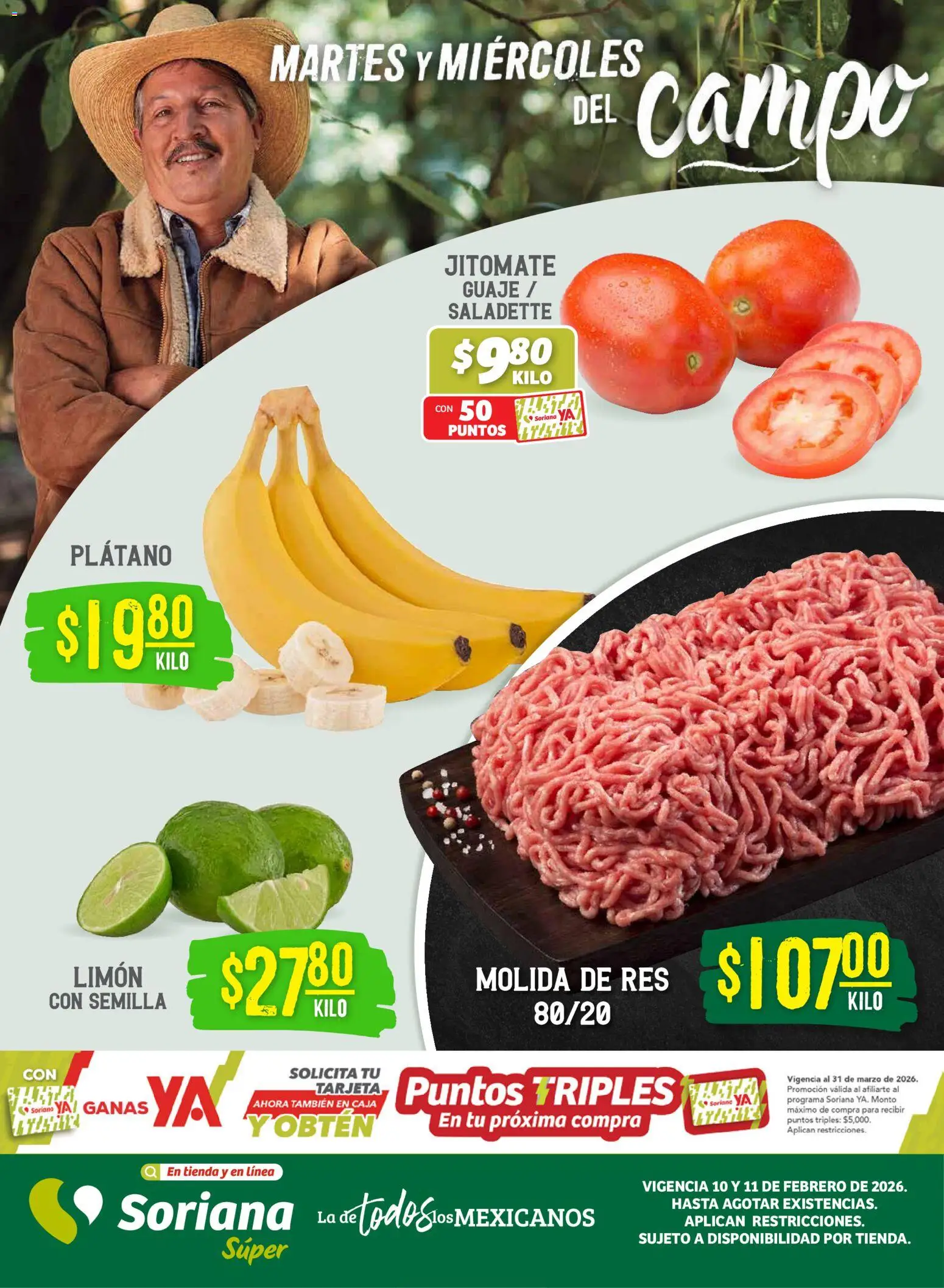 Soriana - Martes y Miércoles del Campo Súper: Nuevo León, Ciudad Victoria y Tampico - página 1- válido desde 10/02/2026