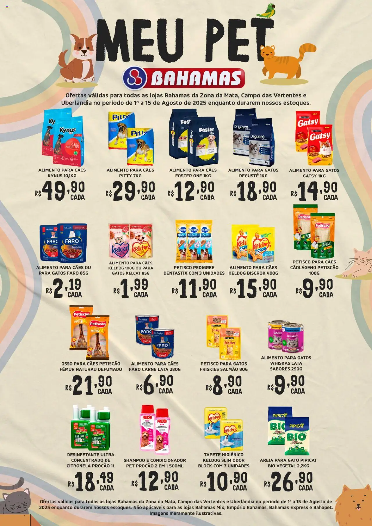 Bahamas Supermercados - Ofertas Meu Pet - página 1- válido a partir de 01/08/2025
