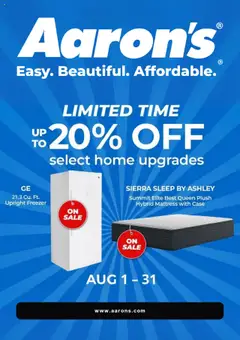 Preview Aaron's Monthly Ad valid from 08/01/2025