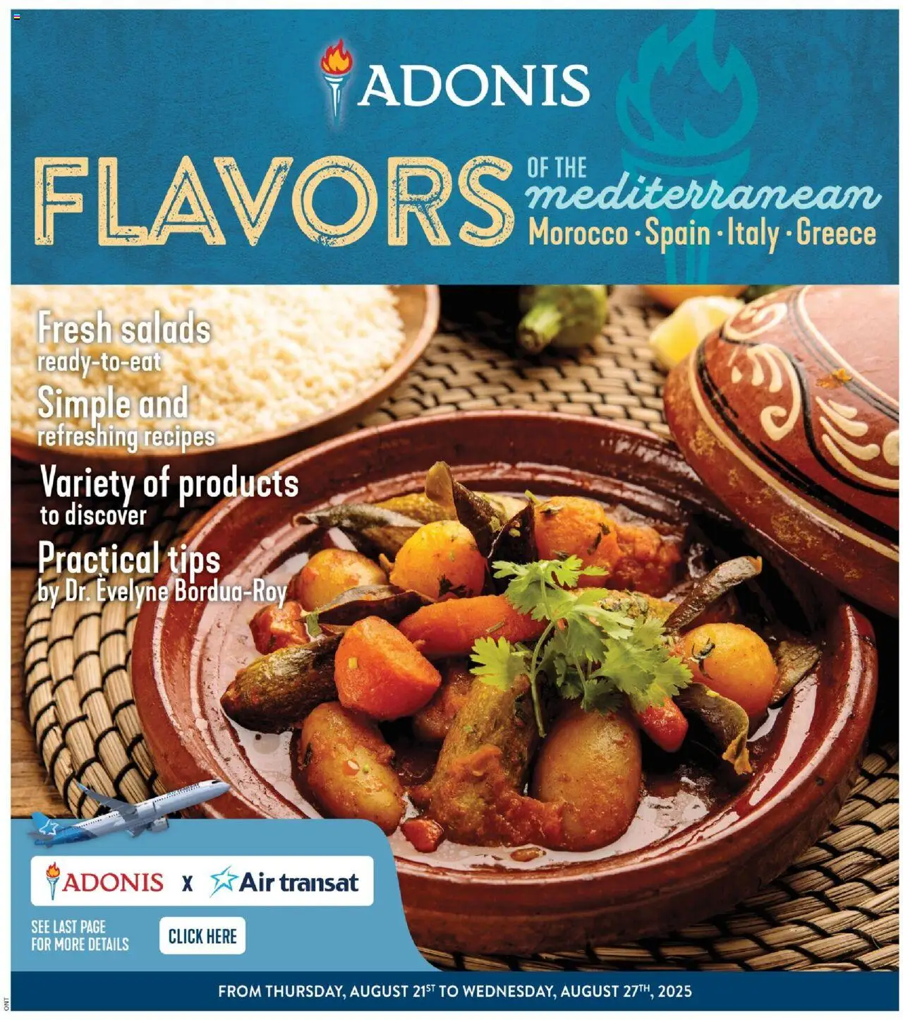 Adonis flyer - Flavors ot the mediterranean - page 1- valid from Aug 21, 2025