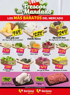 Soriana - Frescos del Mandado Mercado: Ver, Tab, Chis, Camp, Yuc y Q. Roo válido desde 25/11/2025