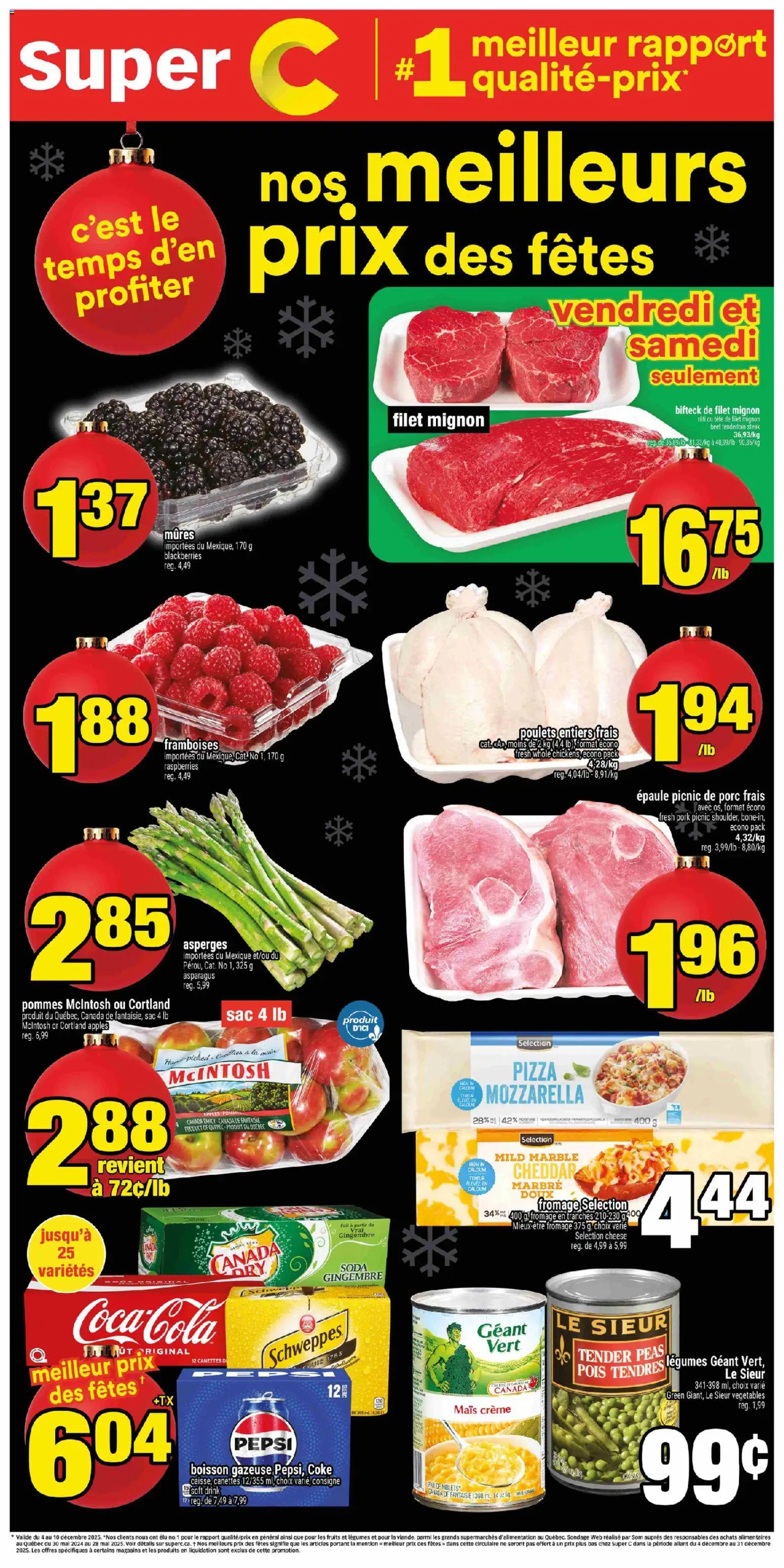Super C weekly flyer / circulaire - page 1- valid from Dec 4, 2025