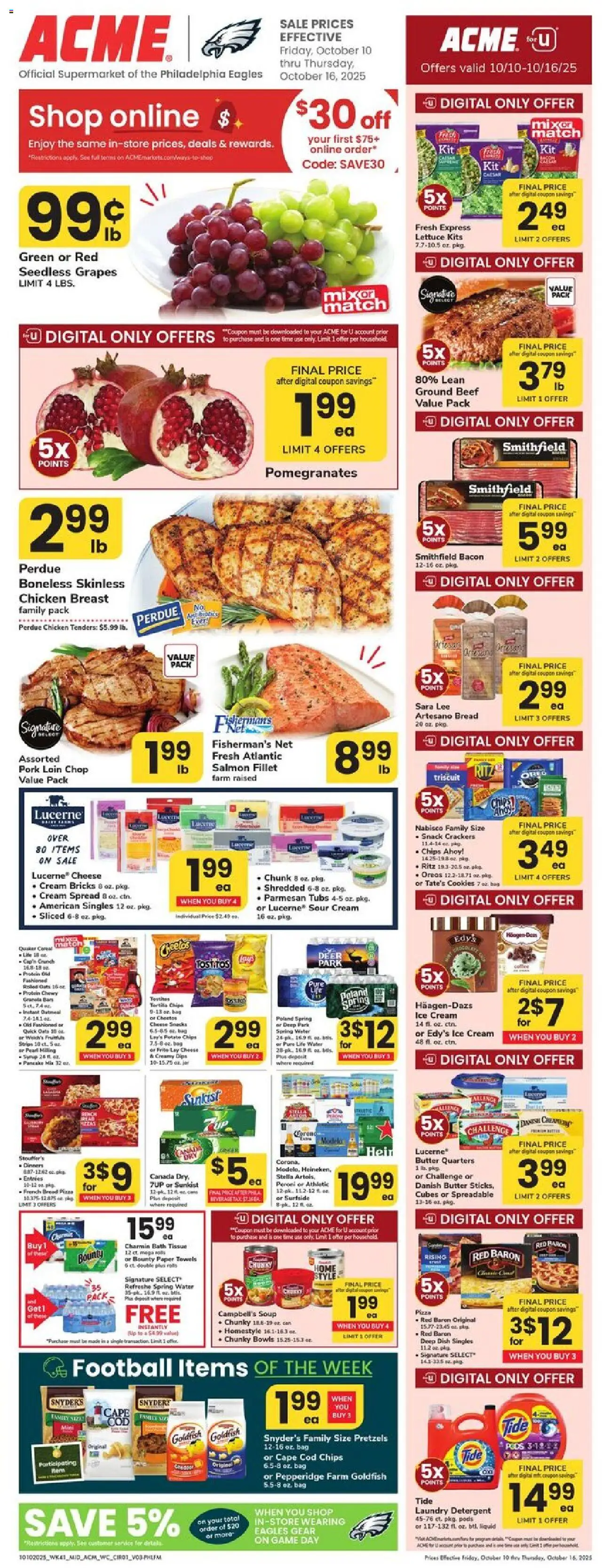 Acme Weekly Ad - page 1- valid from 10/10/2025