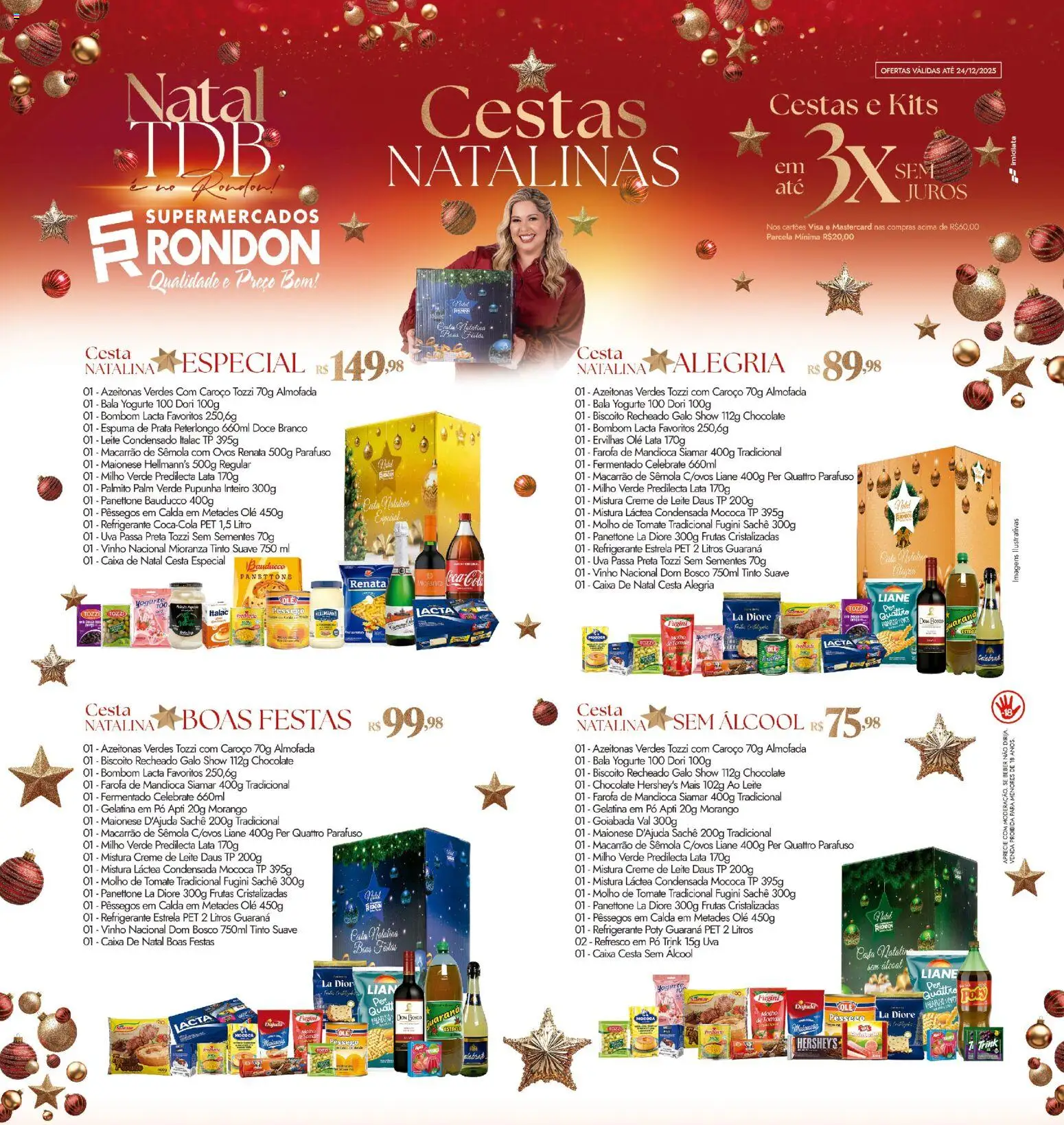 Supermercados Rondon - Ofertas Cestas Natalinas - página 1- válido a partir de 28/10/2025
