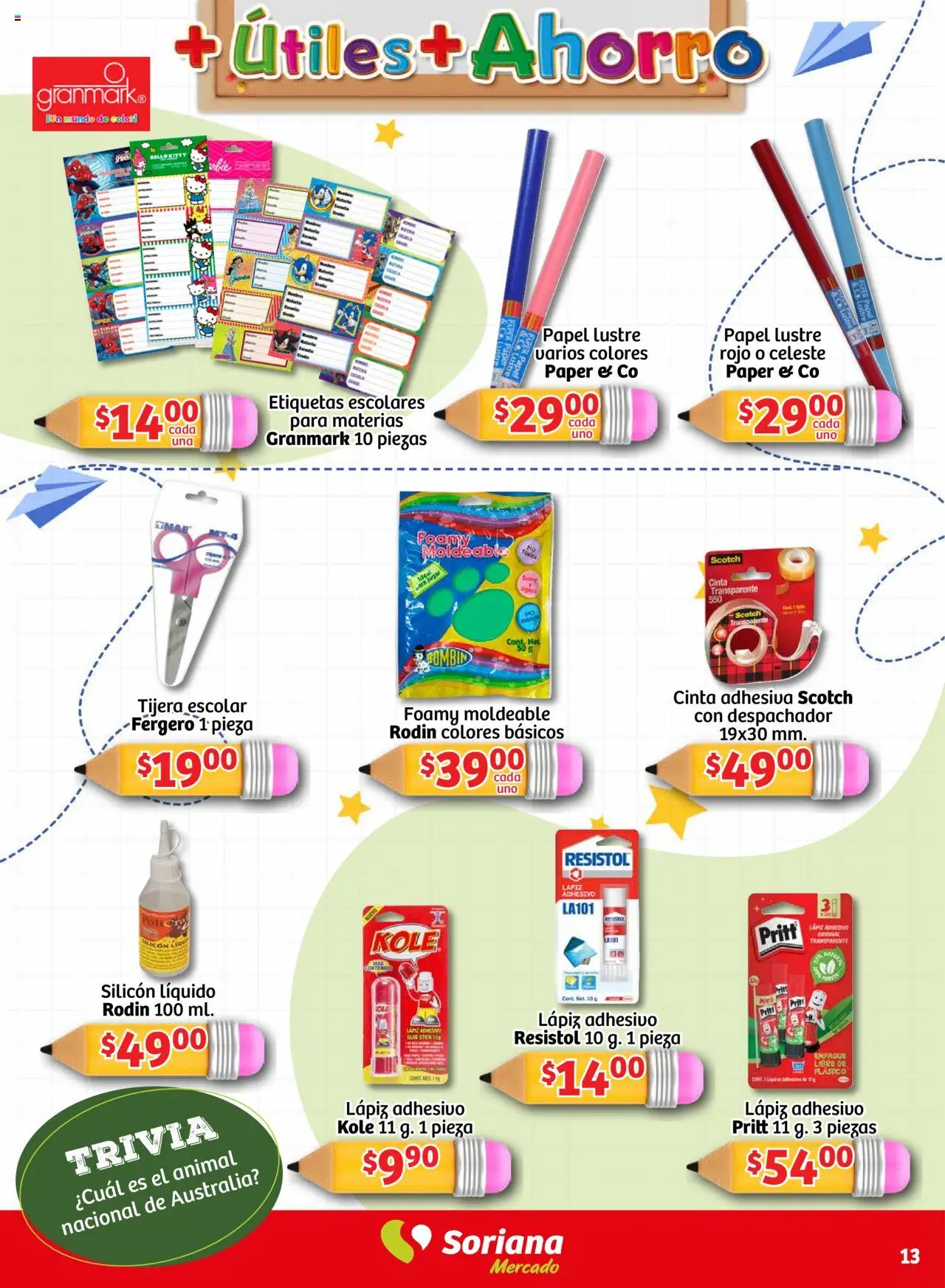 Soriana - Más Útiles más Ahorro Mercado Nacional - página 13- válido desde 18/07/2025