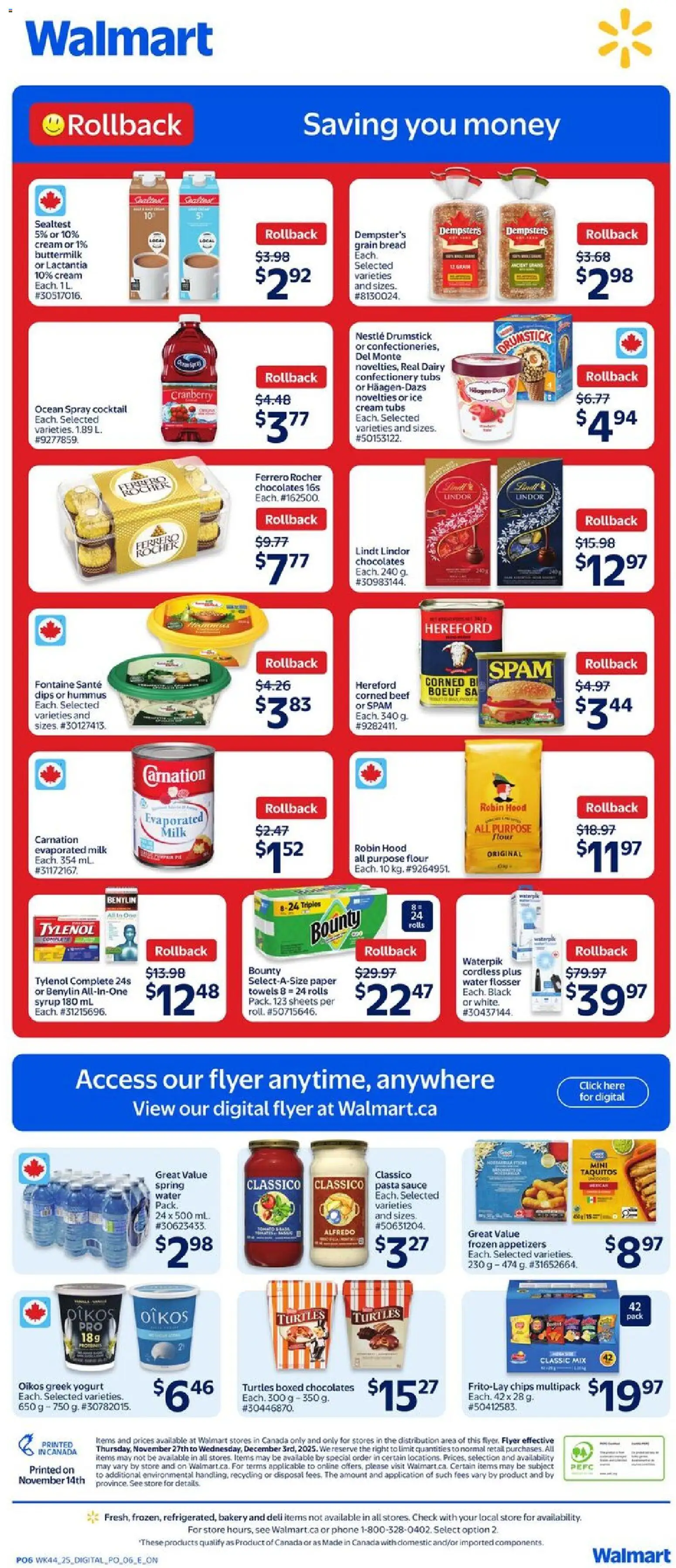 Walmart weekly flyer - page 2- valid from Nov 27, 2025