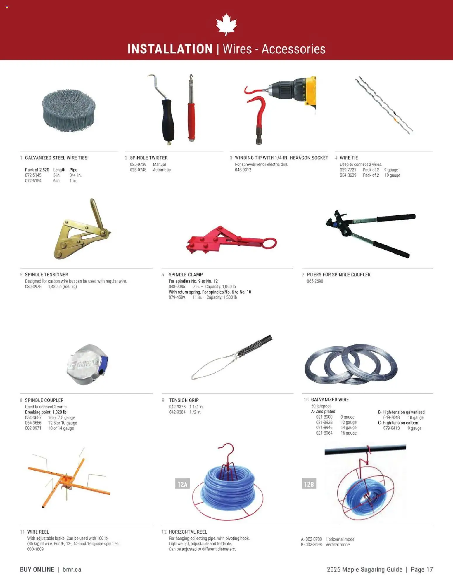 BMR - Agrizone Maple Sugaring Guide - page 17- valid from Jan 1, 2026