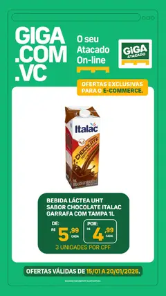 Pré-visualização GIGA Atacado - Ofertas Exclusivas válida a partir de 15/01/2026