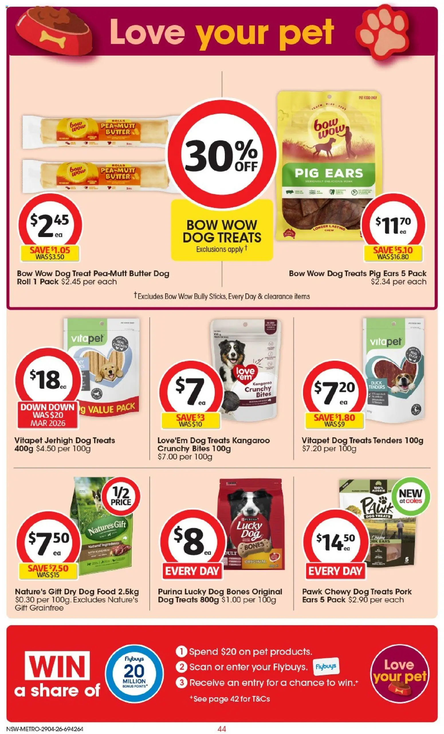 Coles catalogue  - page 44- valid from 29/04/2026