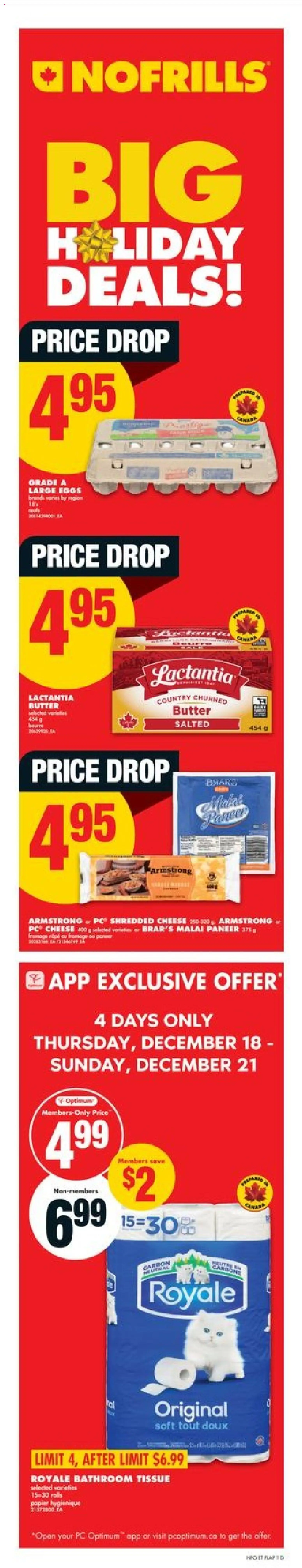 No Frills weekly flyer / circulaire - page 1- valid from Dec 18, 2025