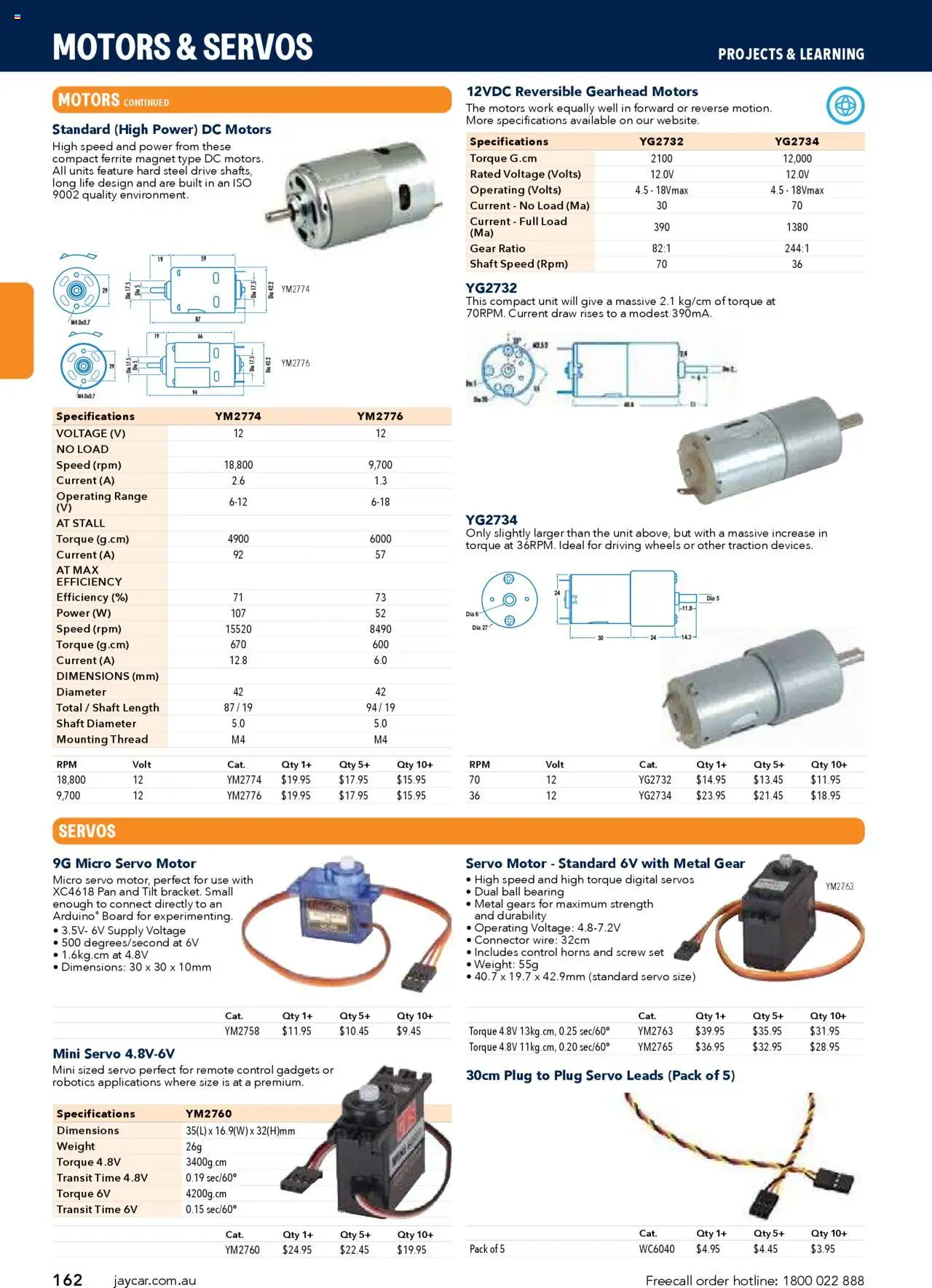 Jaycar Engineering & Scientific Catalogue 2025/2026  - page 162- valid from 09/07/2025