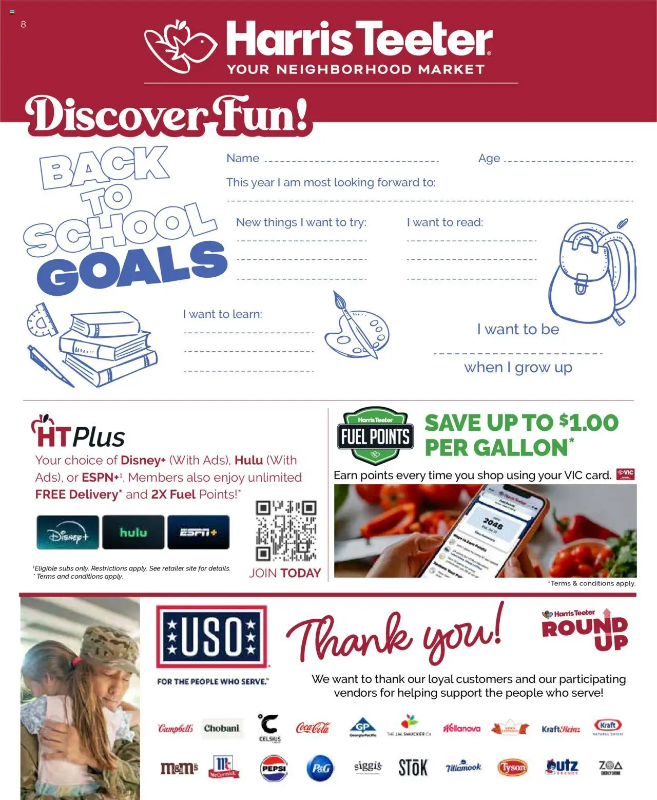 Harris Teeter Monthly Ad - page 8- valid from 07/16/2025